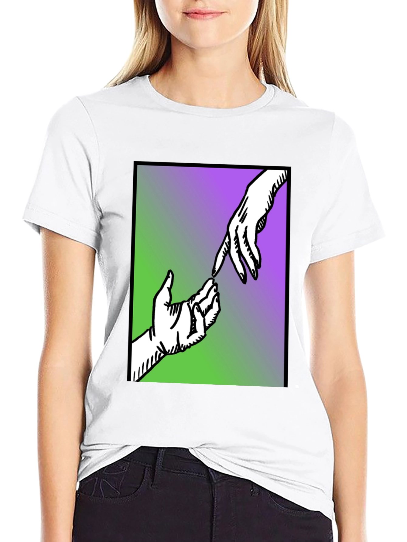 Creation of Adam Style Graphic T-Shirt - Black