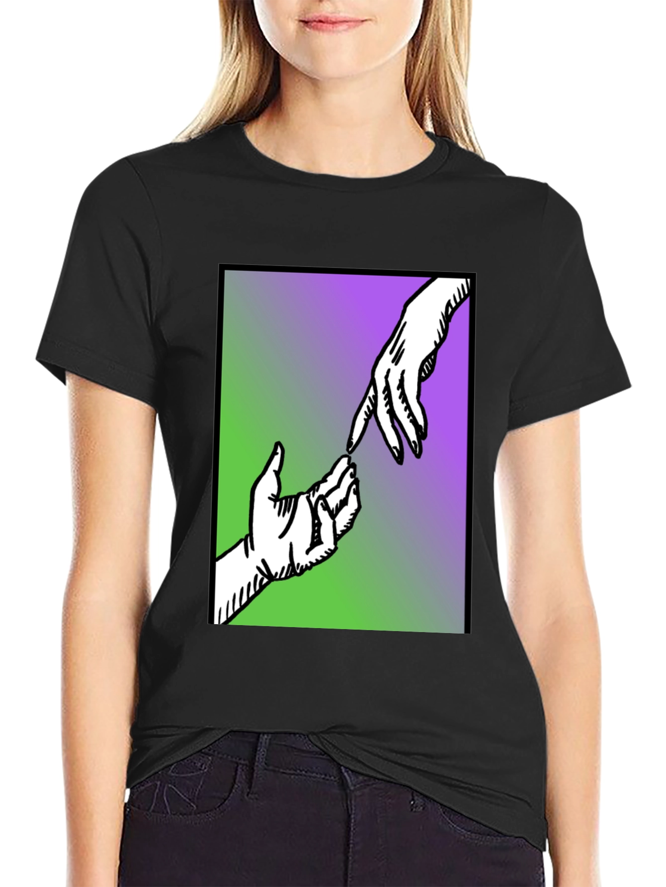 Creation of Adam Style Graphic T-Shirt - Black