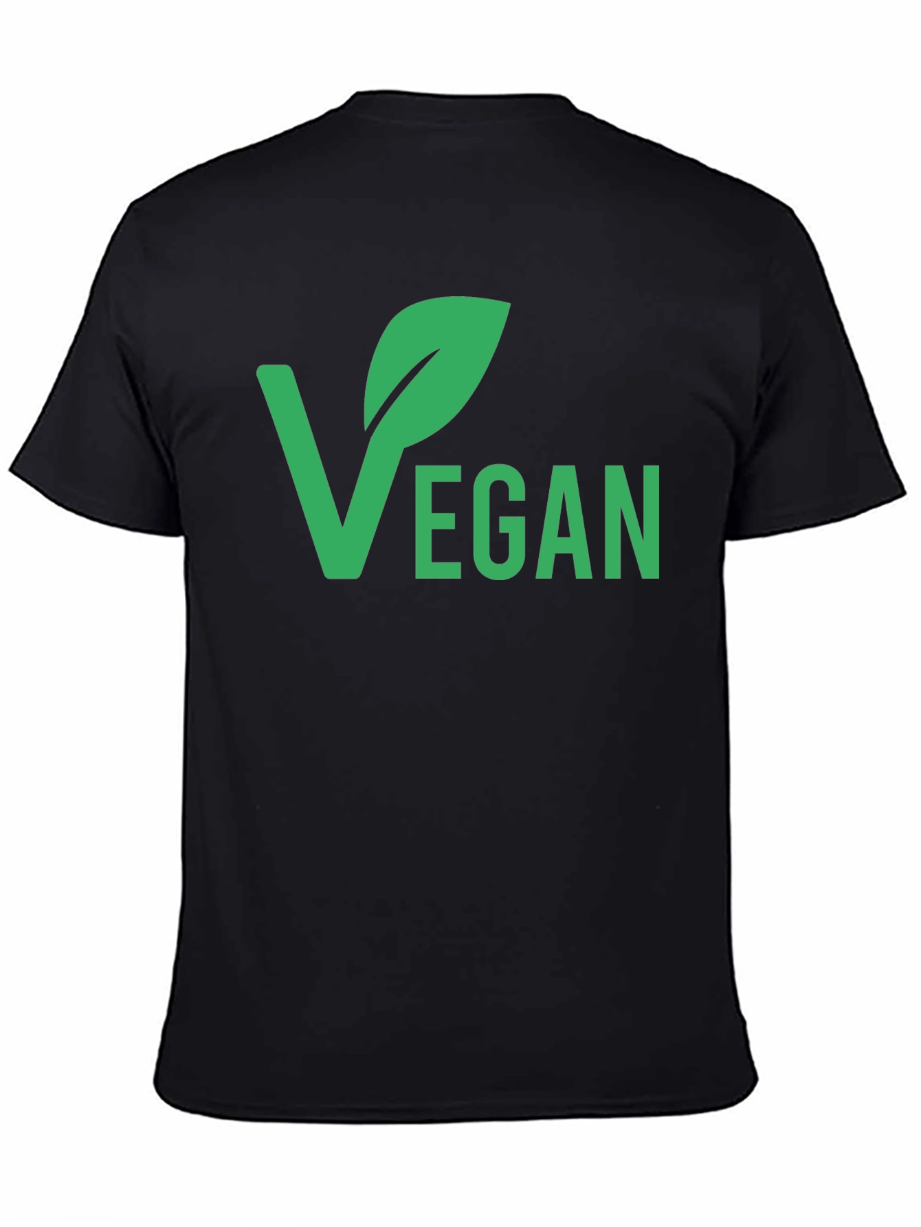 Vegan Graphic T-Shirt - Black Green Print