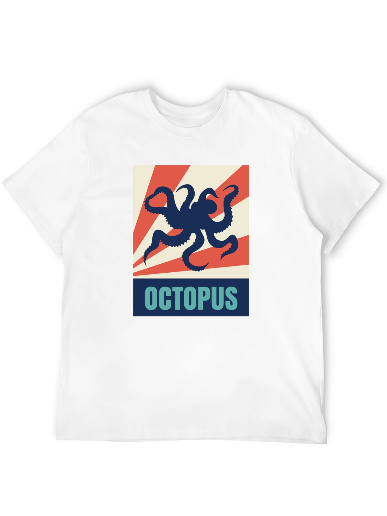 Octopus Graphic Print Crew Neck T-Shirt