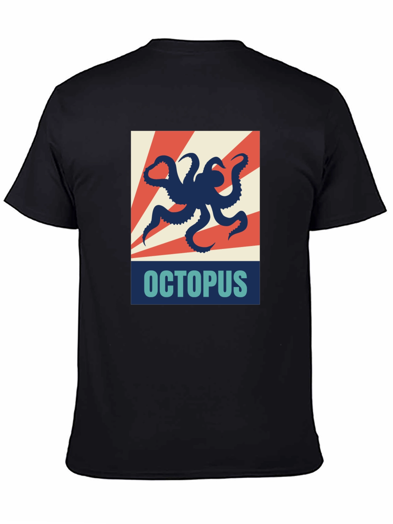 Octopus Graphic Print Crew Neck T-Shirt