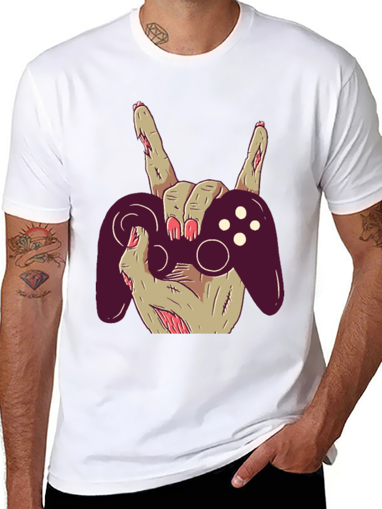 Zombie Gamer T-Shirt - Rock On & Game On!