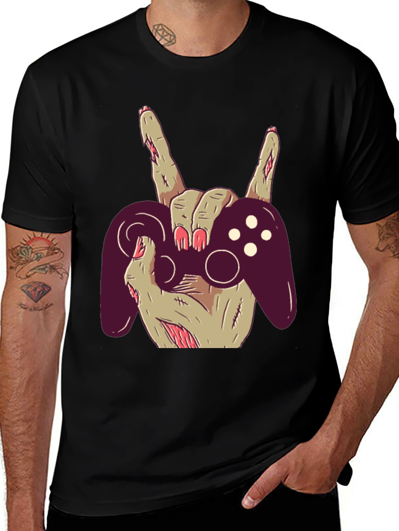 Zombie Gamer T-Shirt - Rock On & Game On!