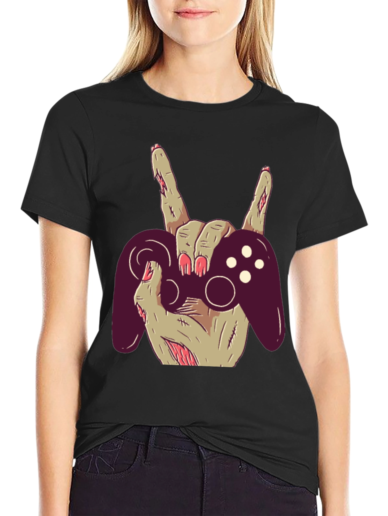 Zombie Gamer T-Shirt - Rock On & Game On!