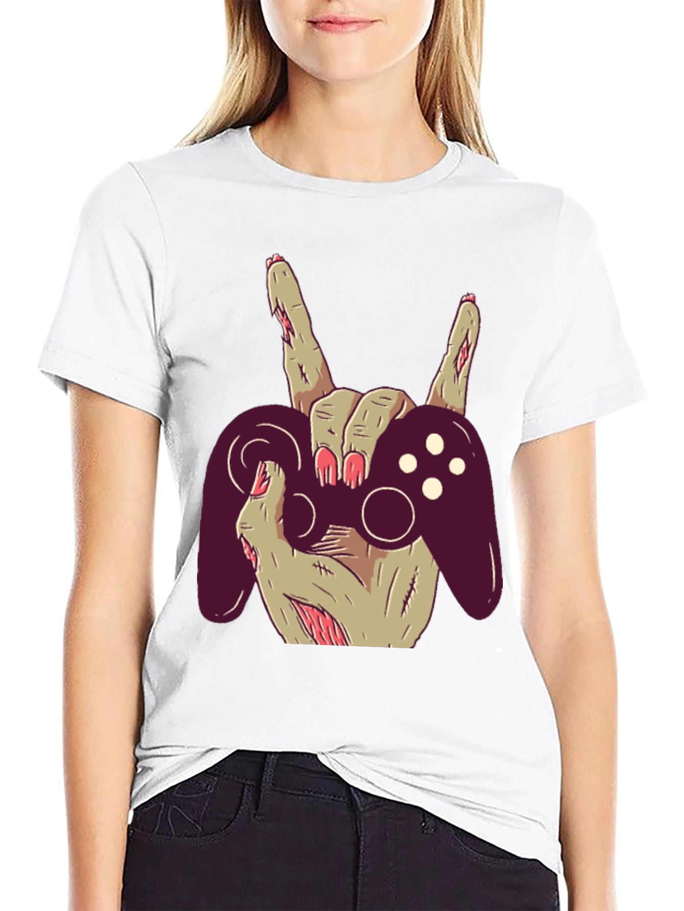 Zombie Gamer T-Shirt - Rock On & Game On!
