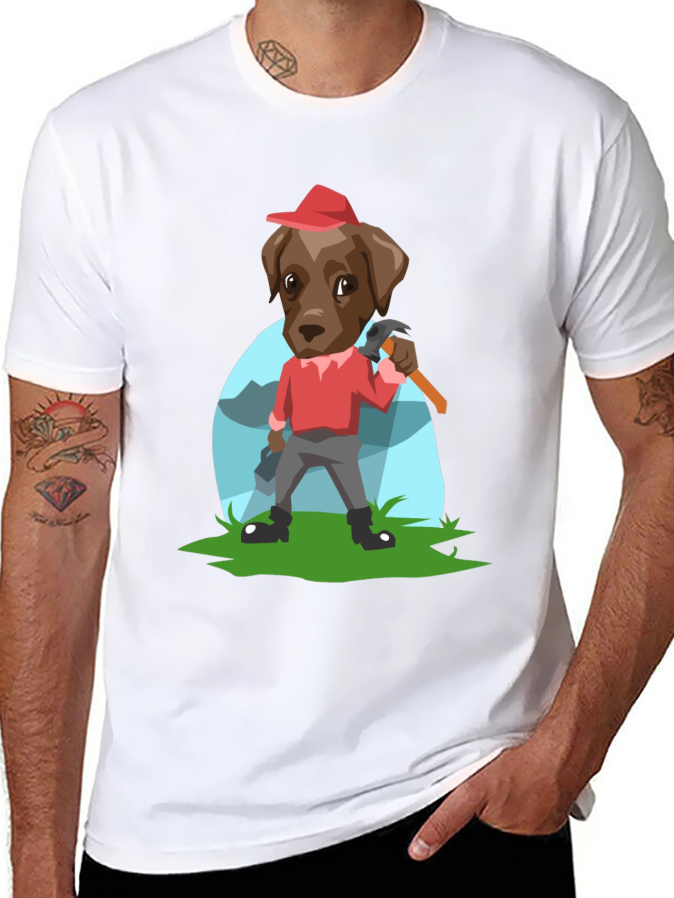 Dog Lumberjack Graphic Tee