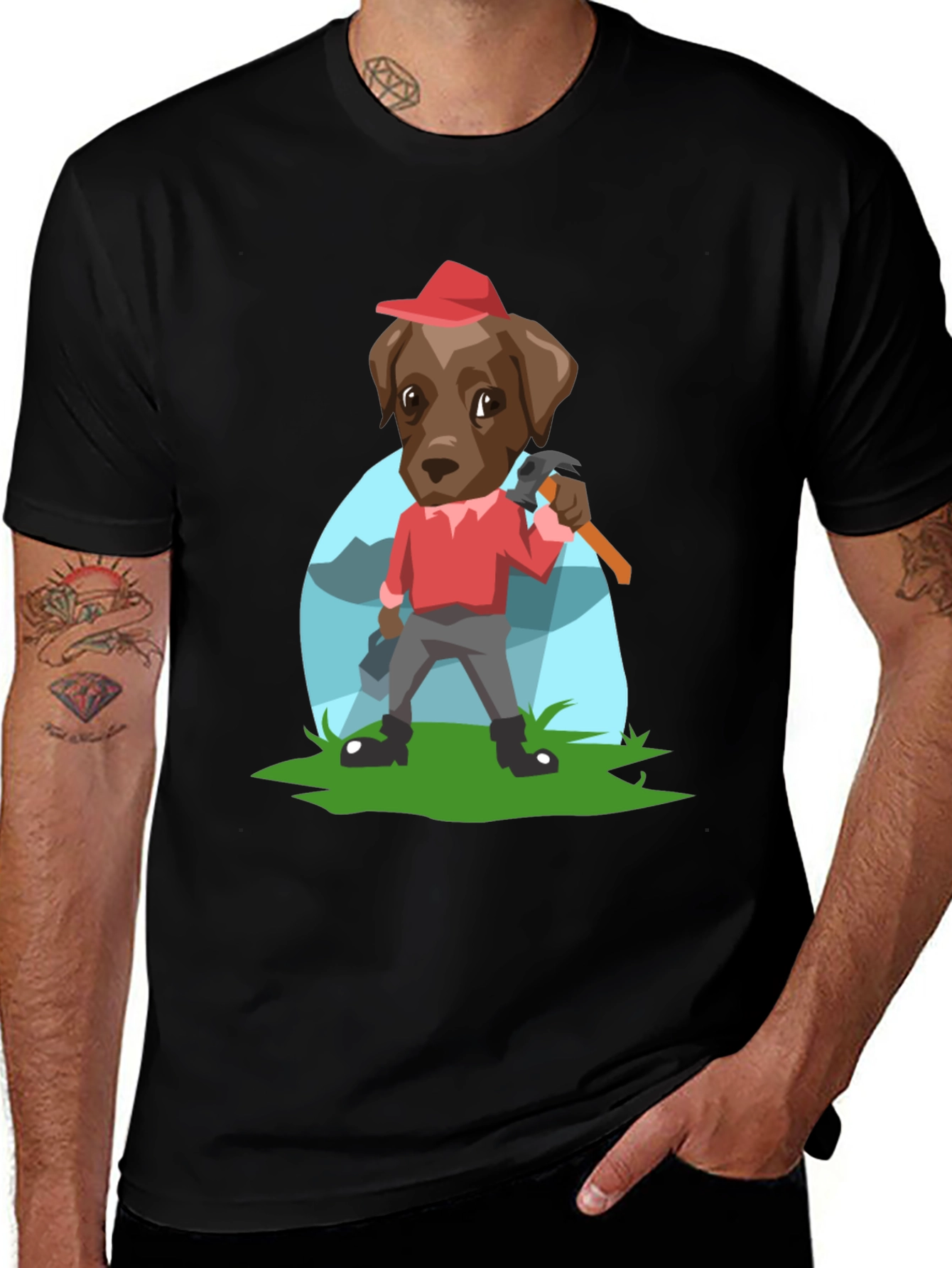 Dog Lumberjack Graphic Tee