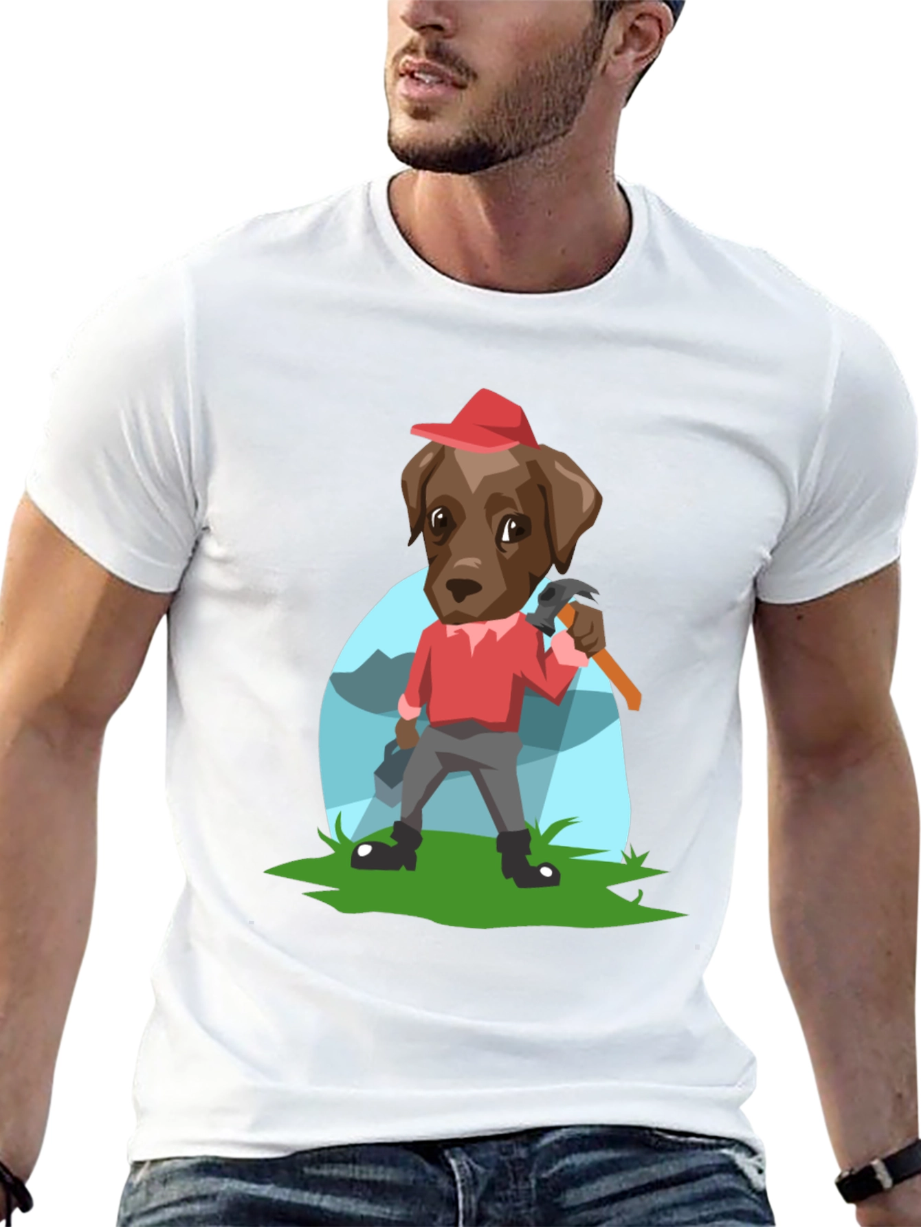 Dog Lumberjack Graphic Tee