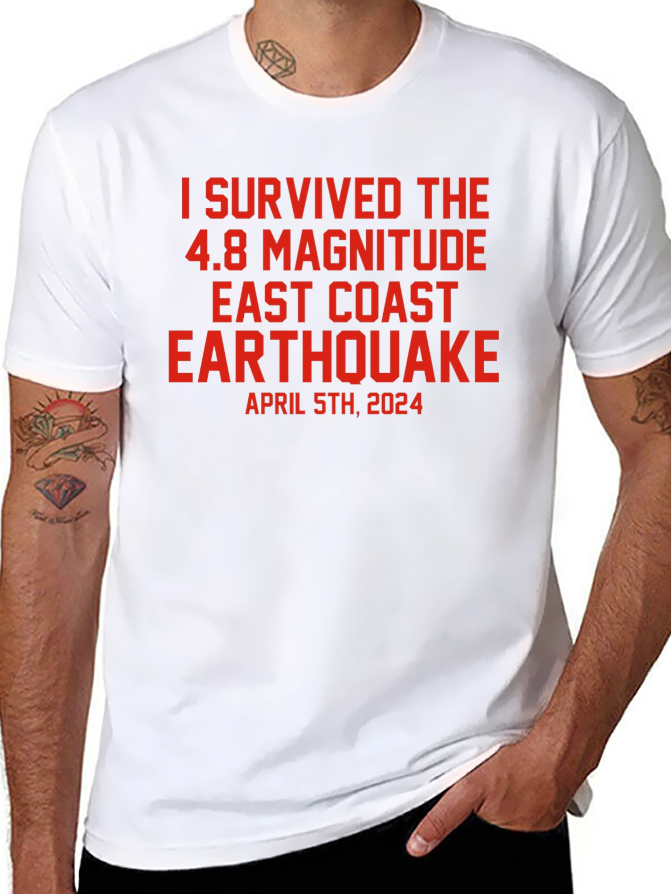 I Survived 4.8 East Coast Earthquake T-Shirt