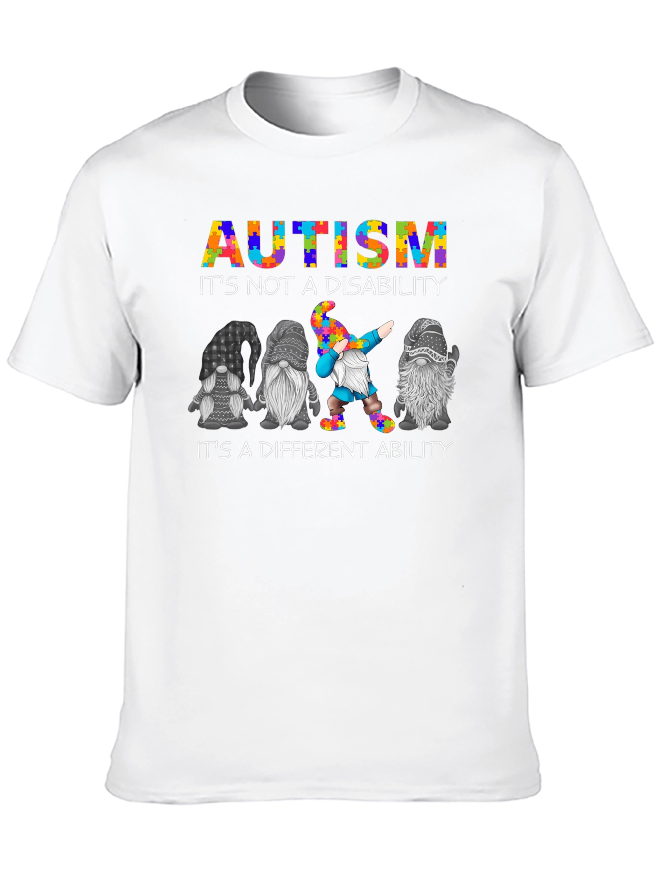 Autism Awareness Gnomes Graphic T-Shirt