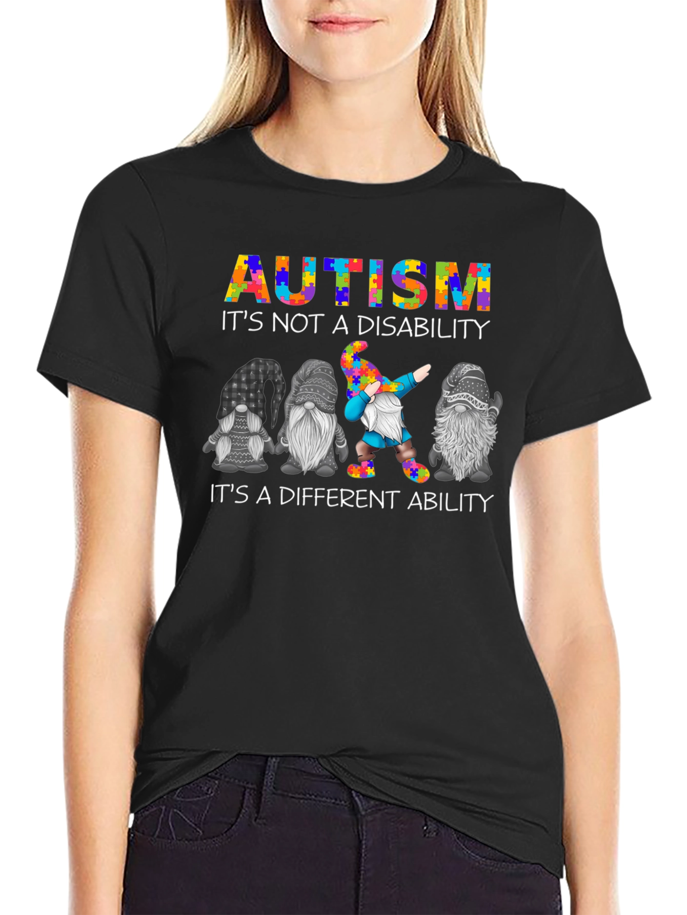 Autism Awareness Gnomes Graphic T-Shirt