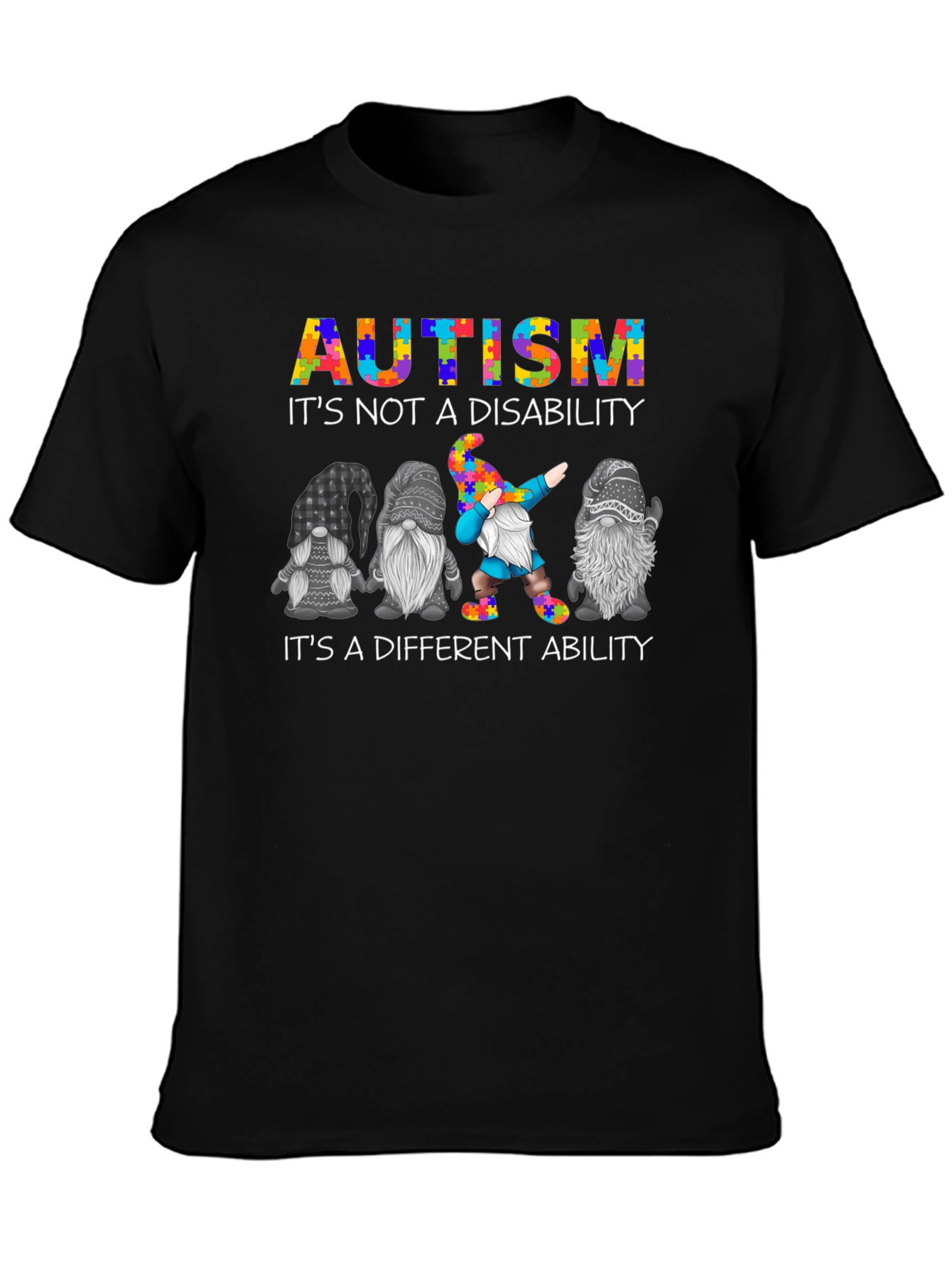 Autism Awareness Gnomes Graphic T-Shirt