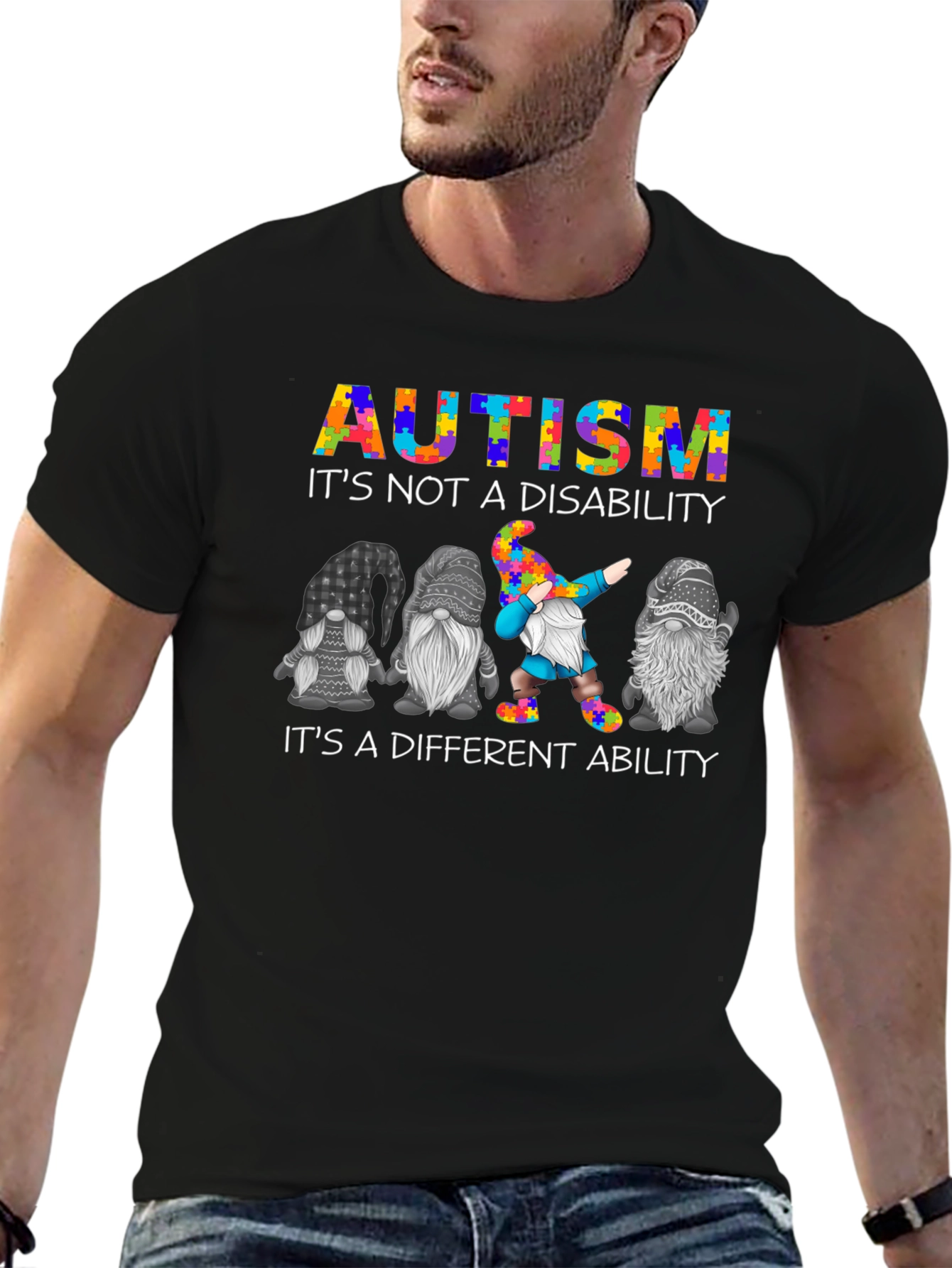 Autism Awareness Gnomes Graphic T-Shirt
