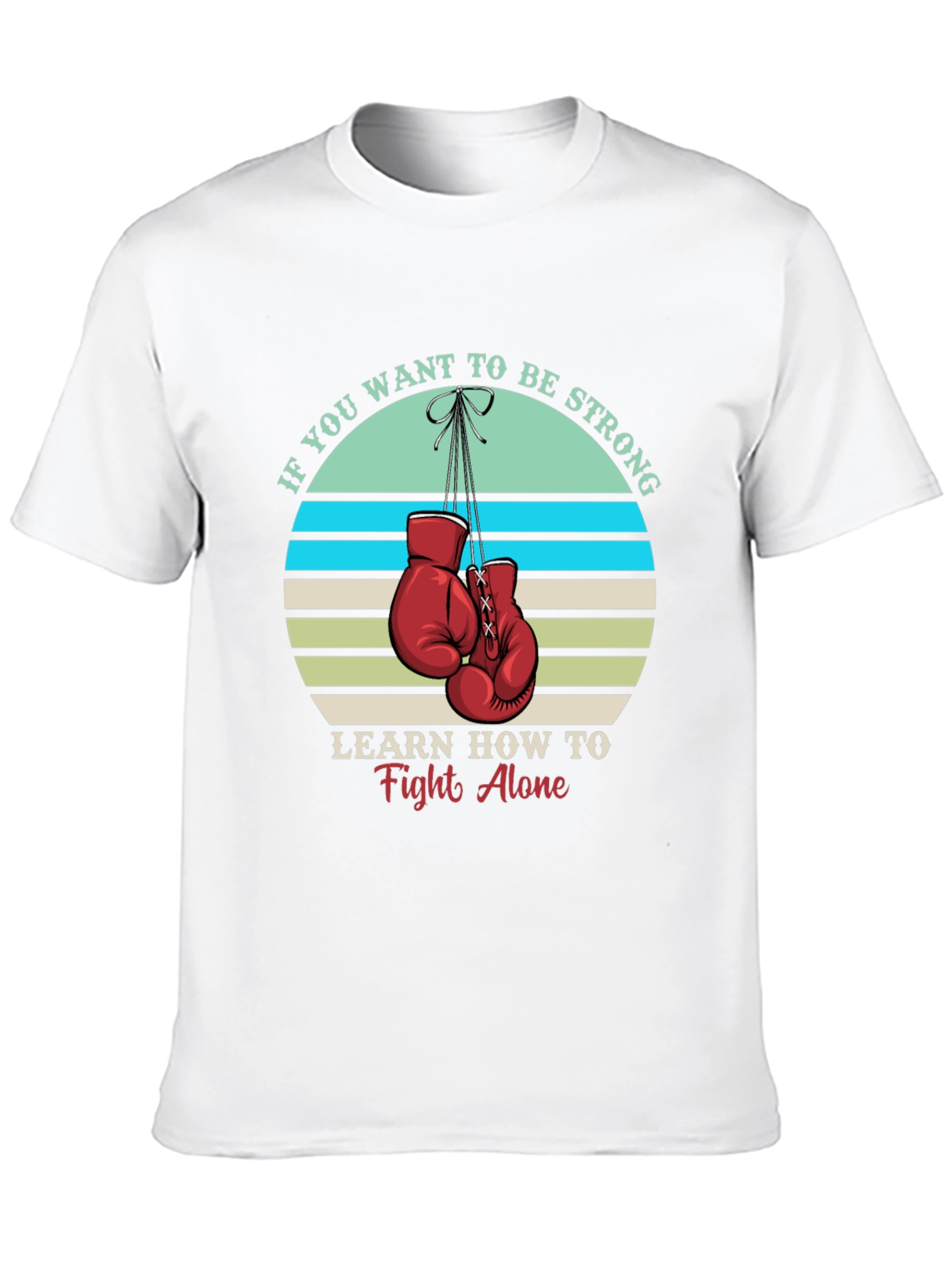 Strong Alone T-Shirt: Boxing Gloves Graphic Tee