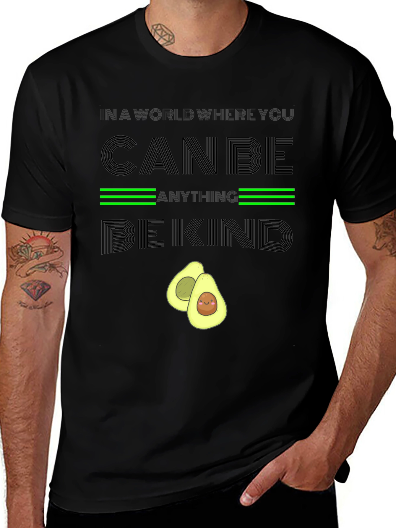 Be Kind Avocado Graphic Tee
