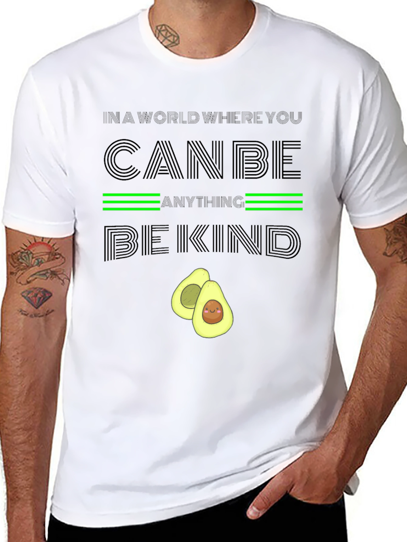 Be Kind Avocado Graphic Tee