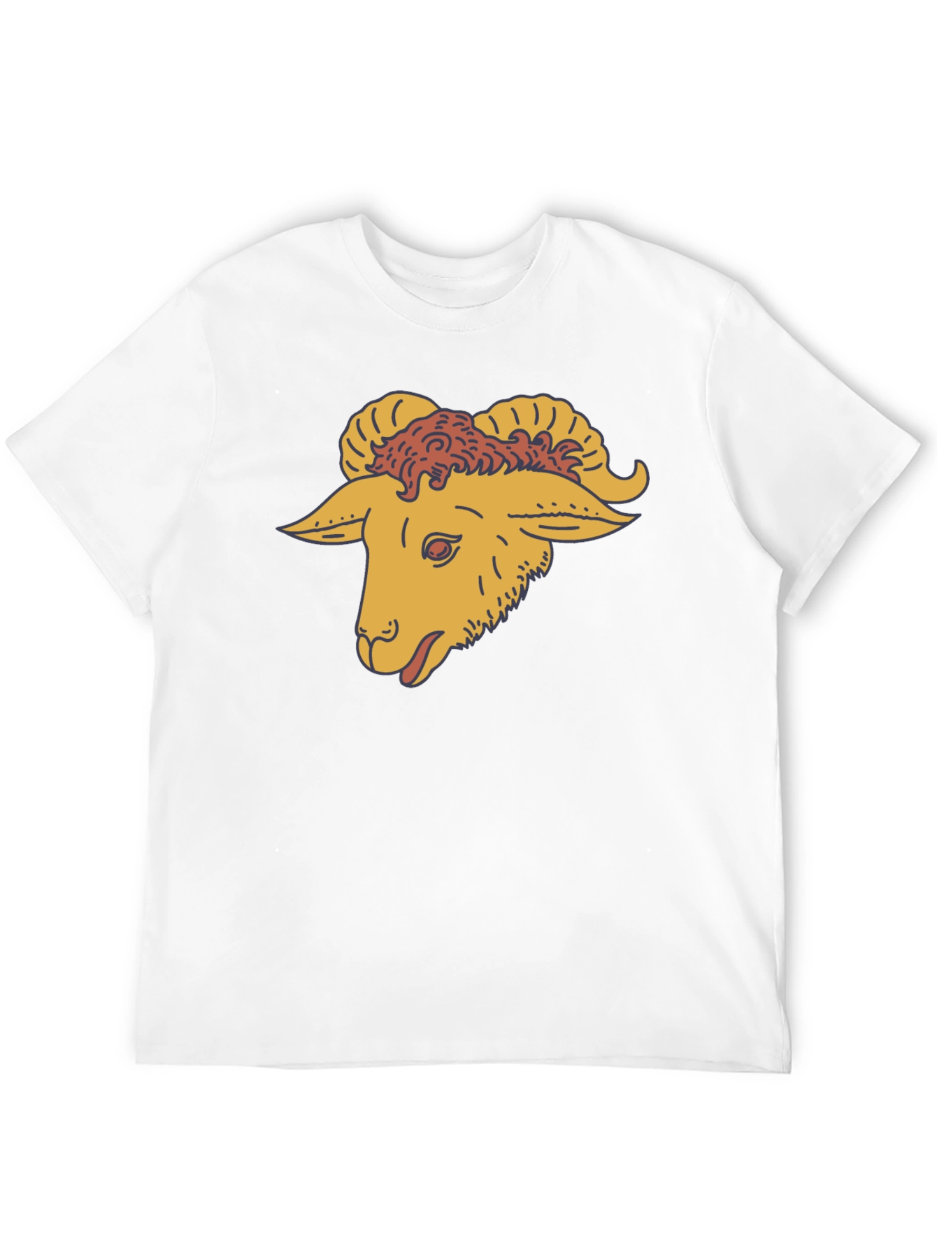 Ram Head Graphic T-Shirt - Black