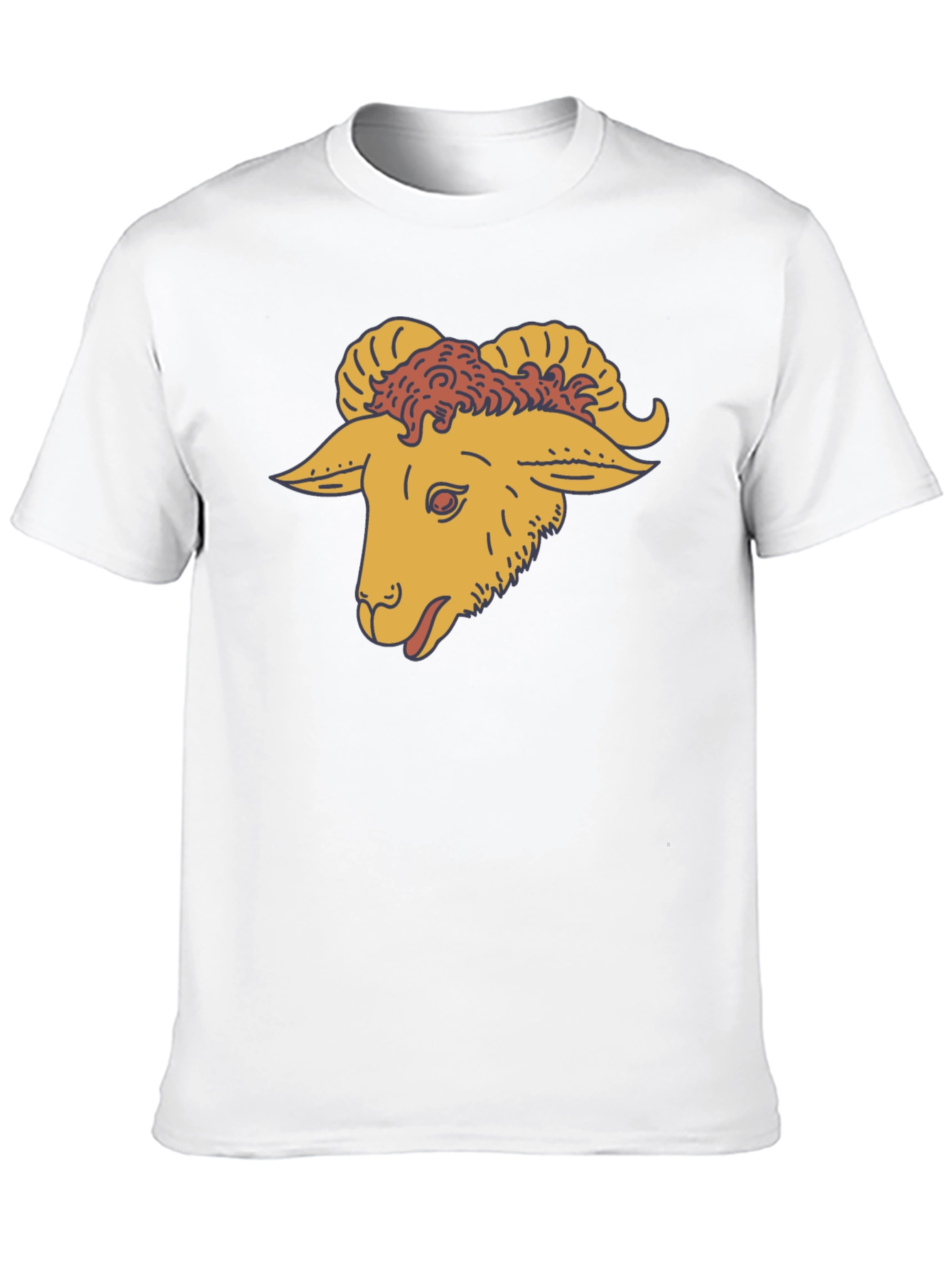 Ram Head Graphic T-Shirt - Black