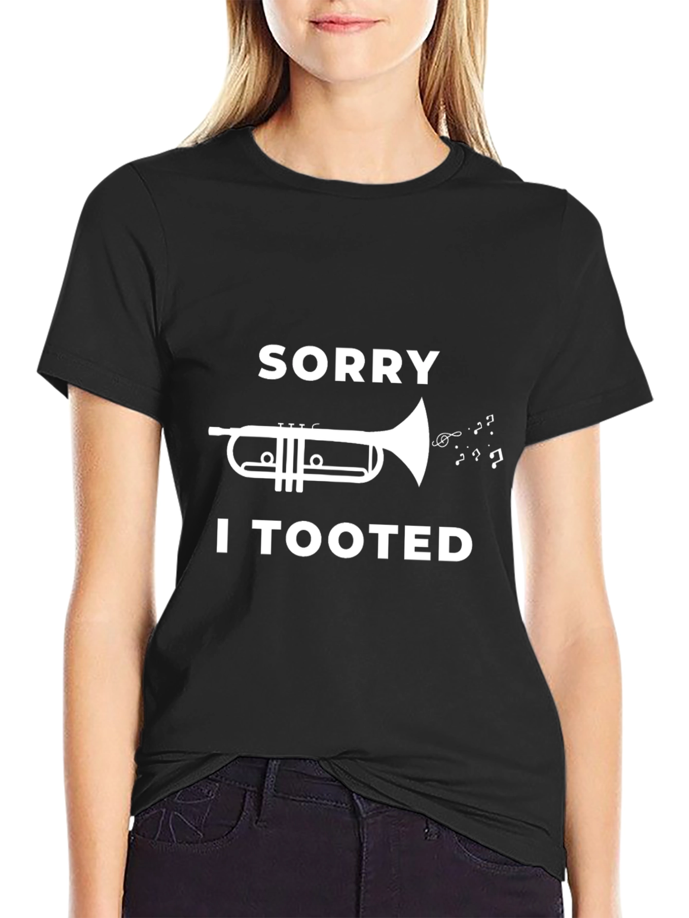 Sorry I Tooted Trumpet Graphic T-Shirt
