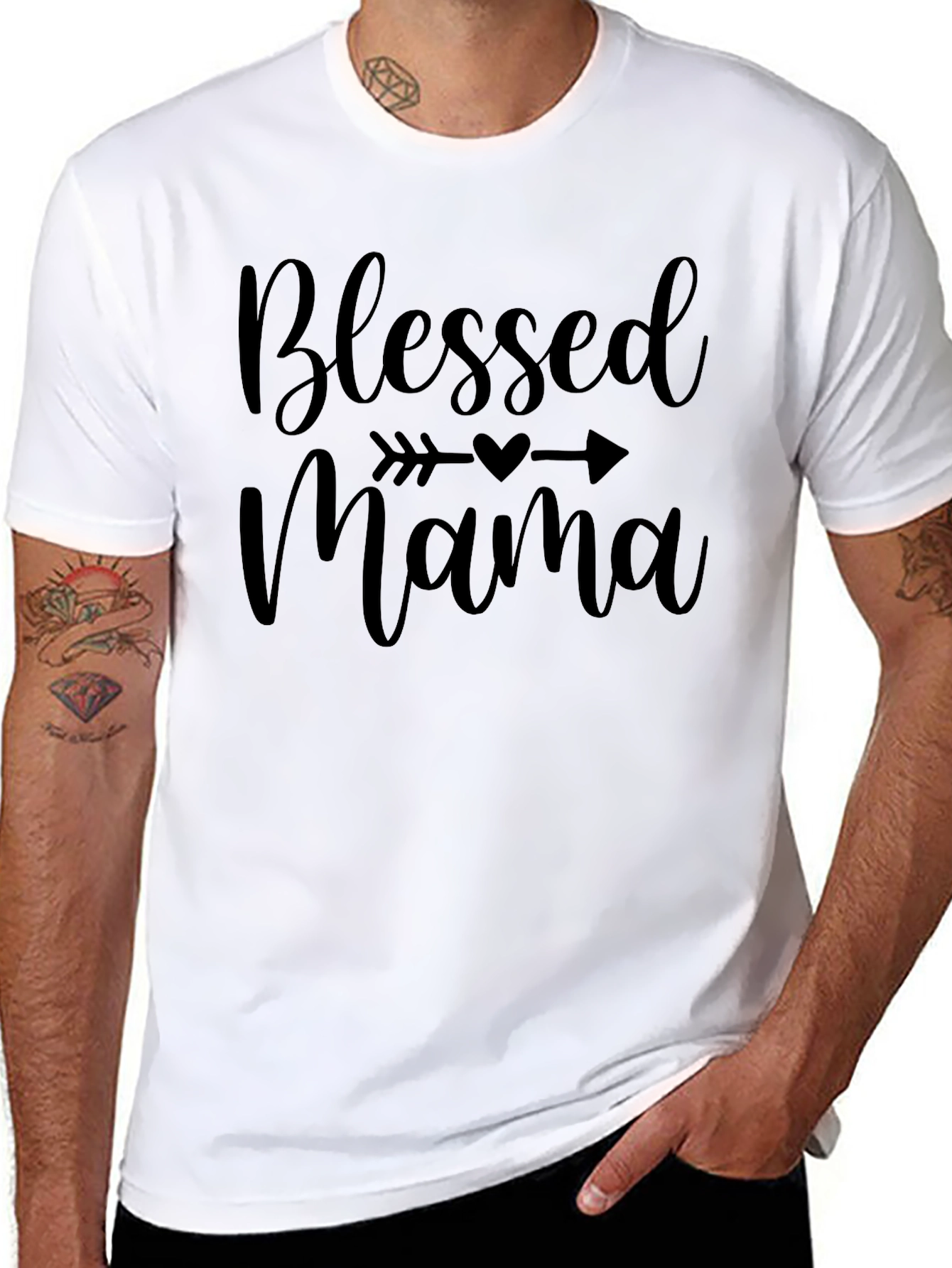 Blessed Mama Black Graphic Tee