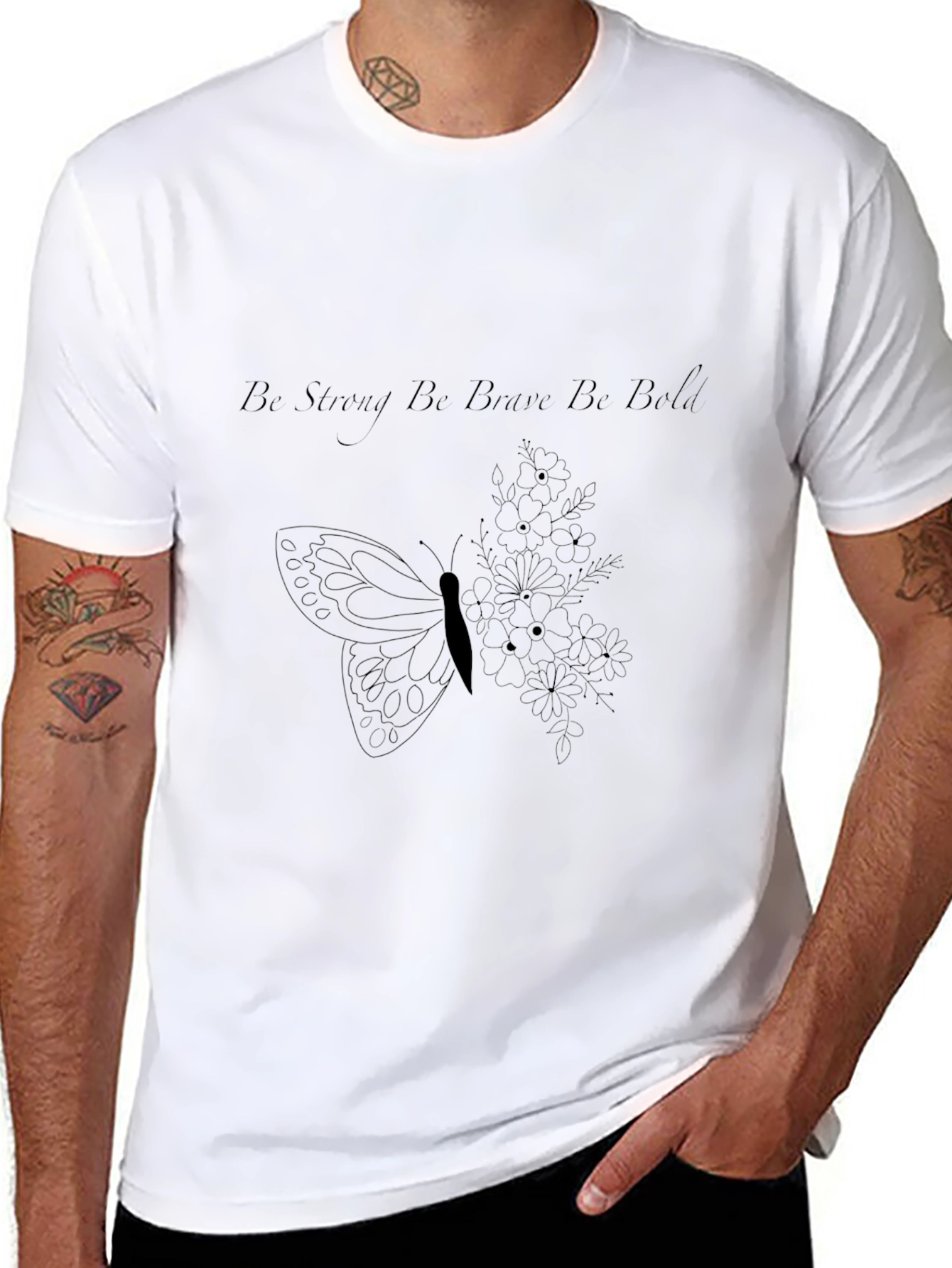 Be Strong Butterfly Graphic Tee