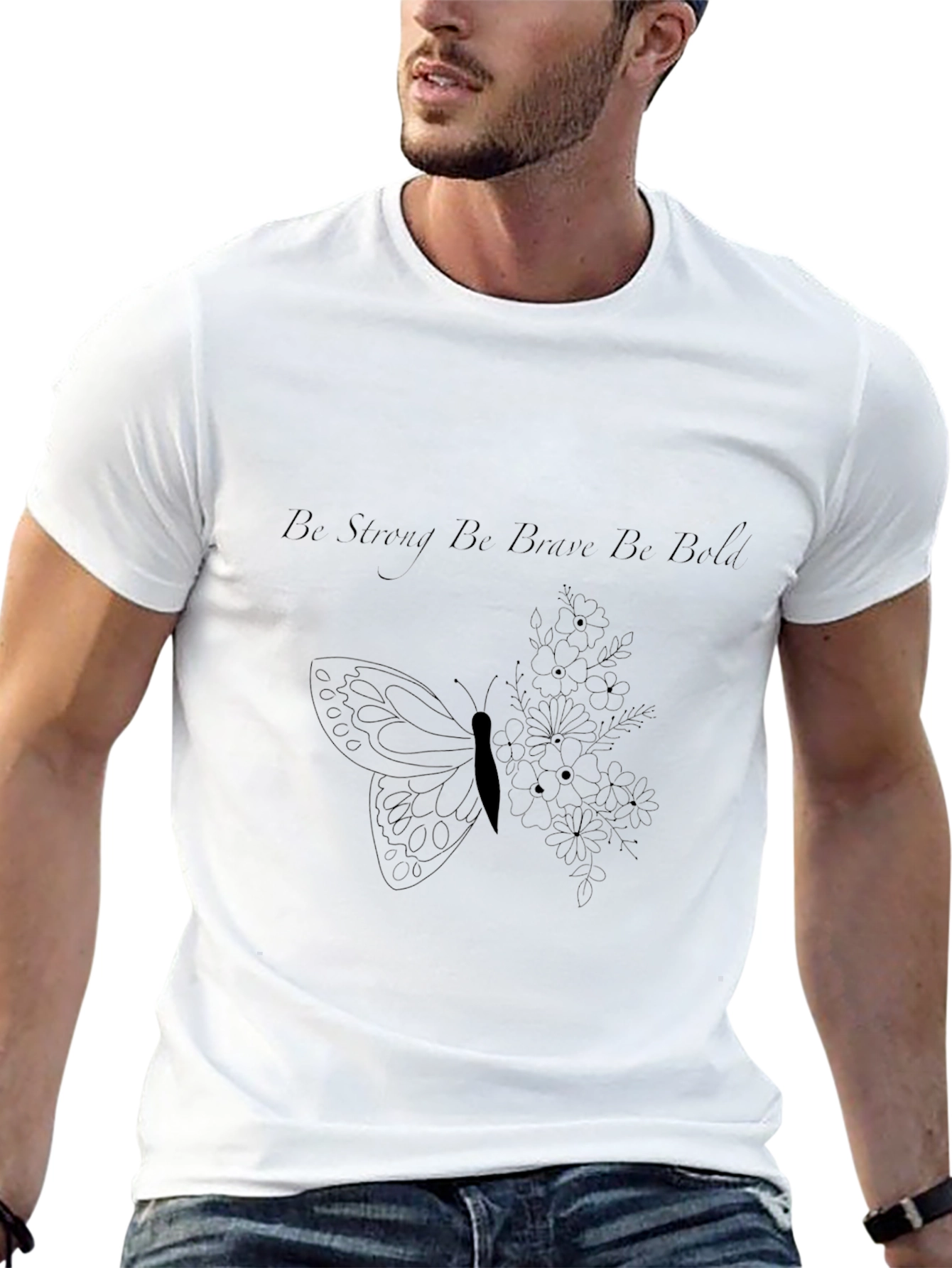 Be Strong Butterfly Graphic Tee
