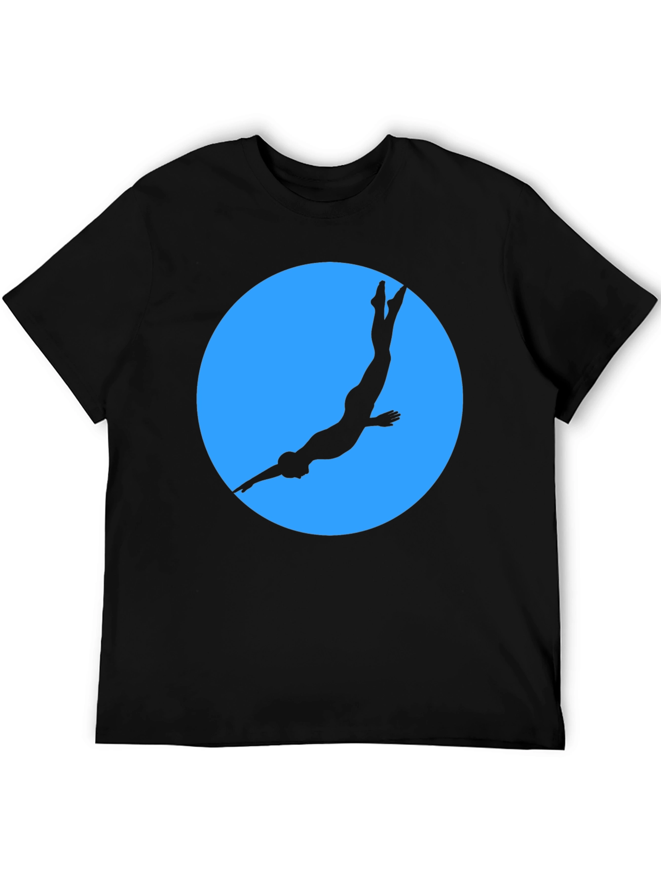 Diver Silhouette Graphic Tee - Black T-Shirt