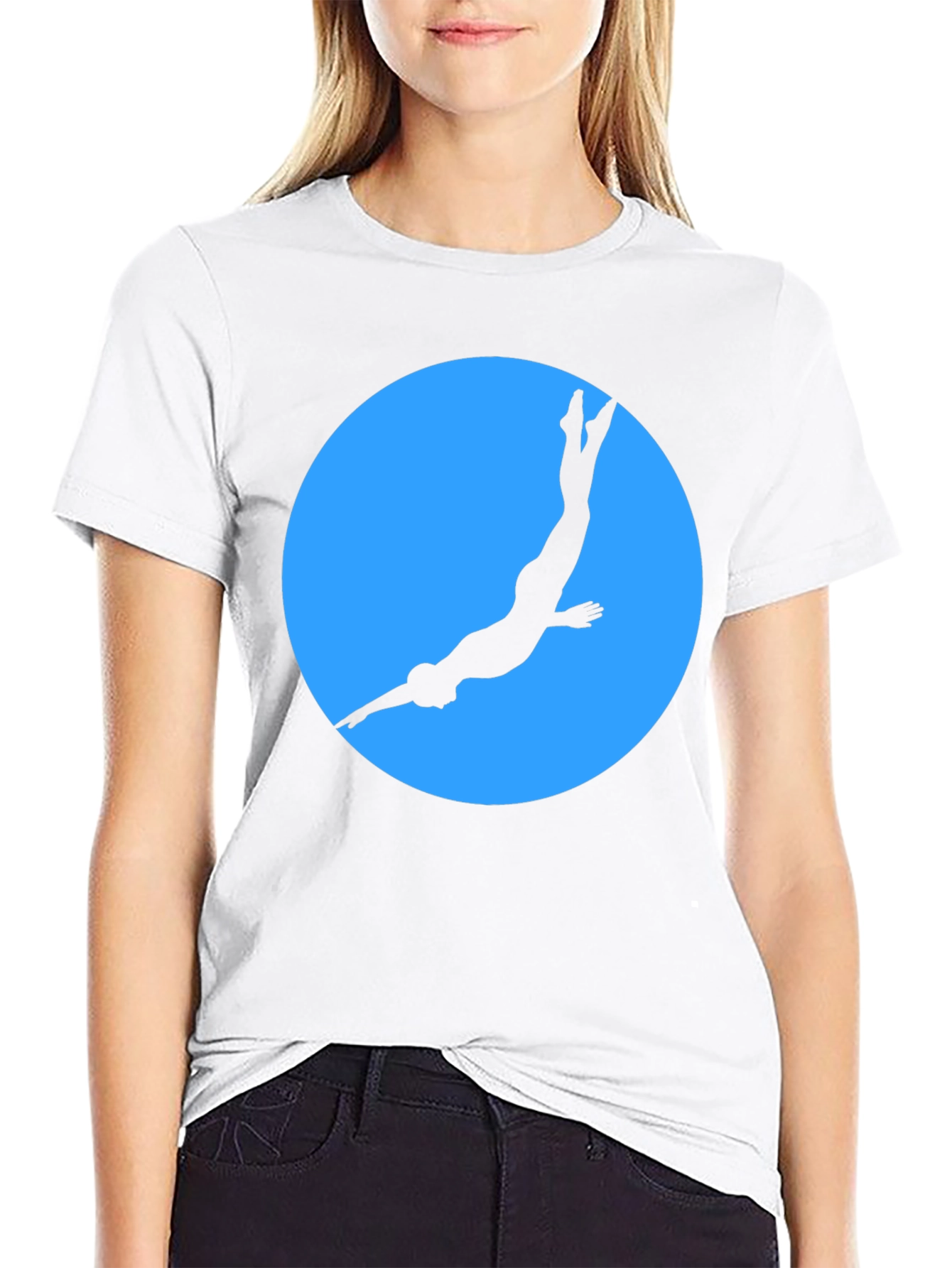 Diver Silhouette Graphic Tee - Black T-Shirt
