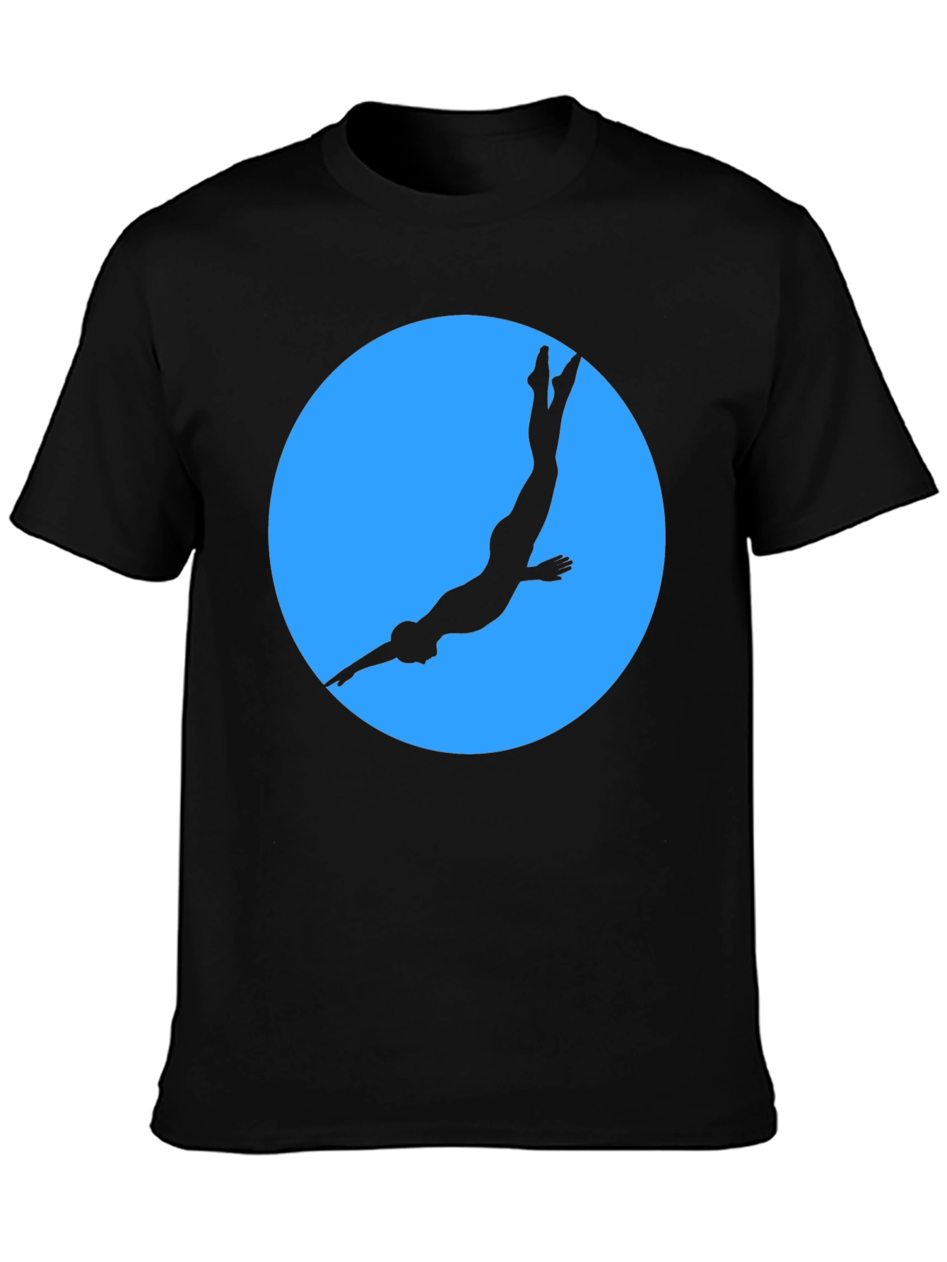 Diver Silhouette Graphic Tee - Black T-Shirt