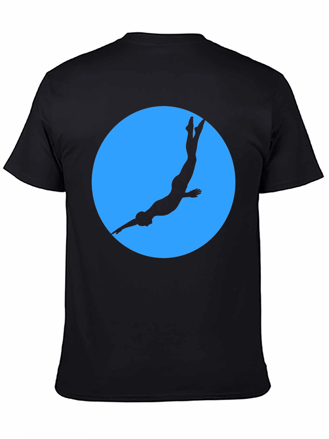 Diver Silhouette Graphic Tee - Black T-Shirt