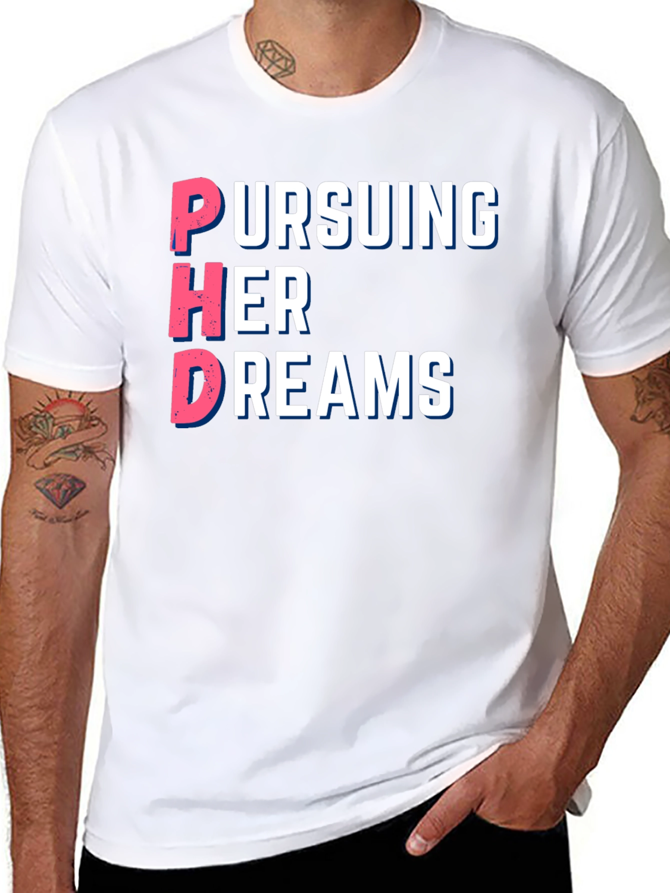 Pursuing Her Dreams PhD T-Shirt