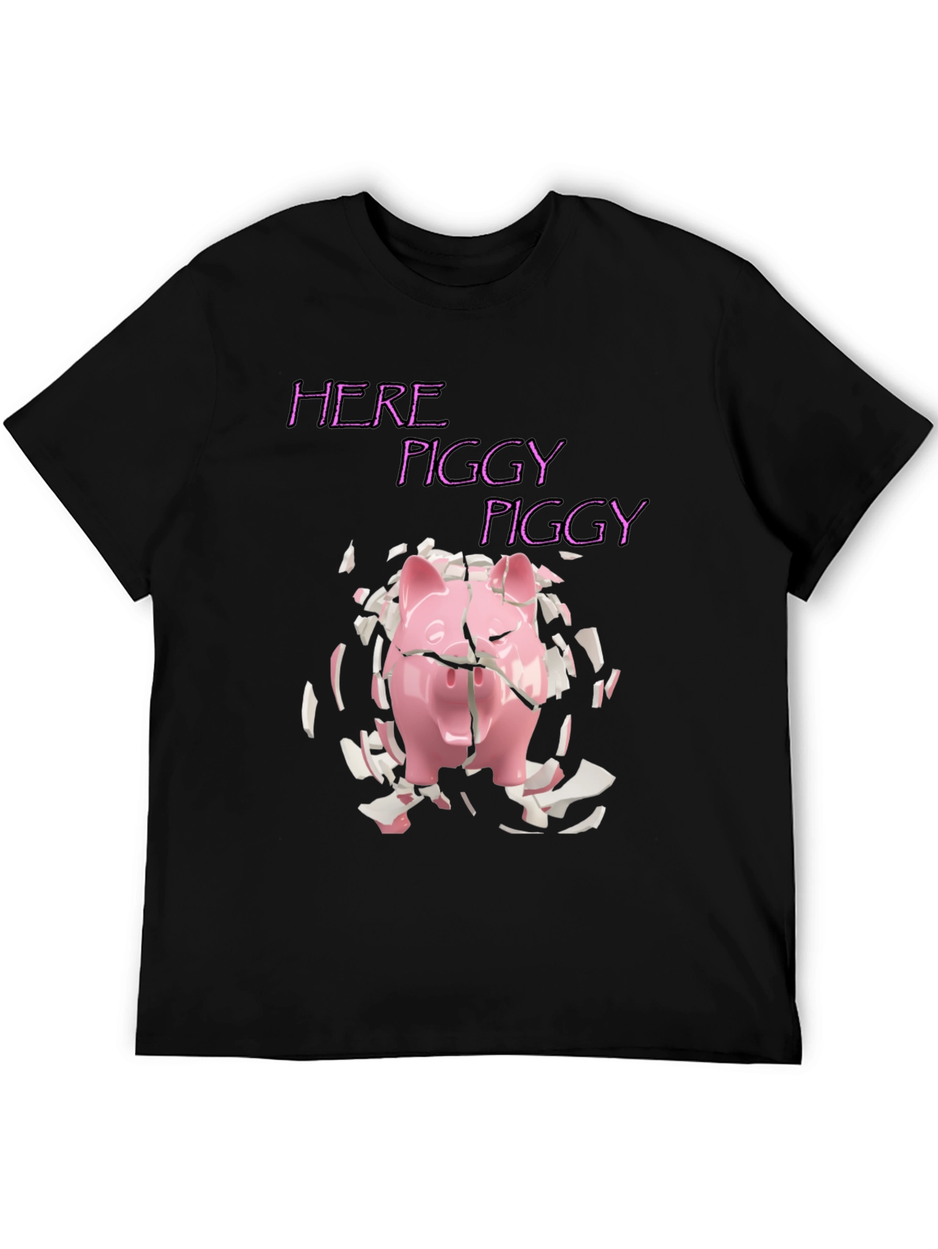 Here Piggy Piggy Tee - Broken Piggy Bank T-Shirt