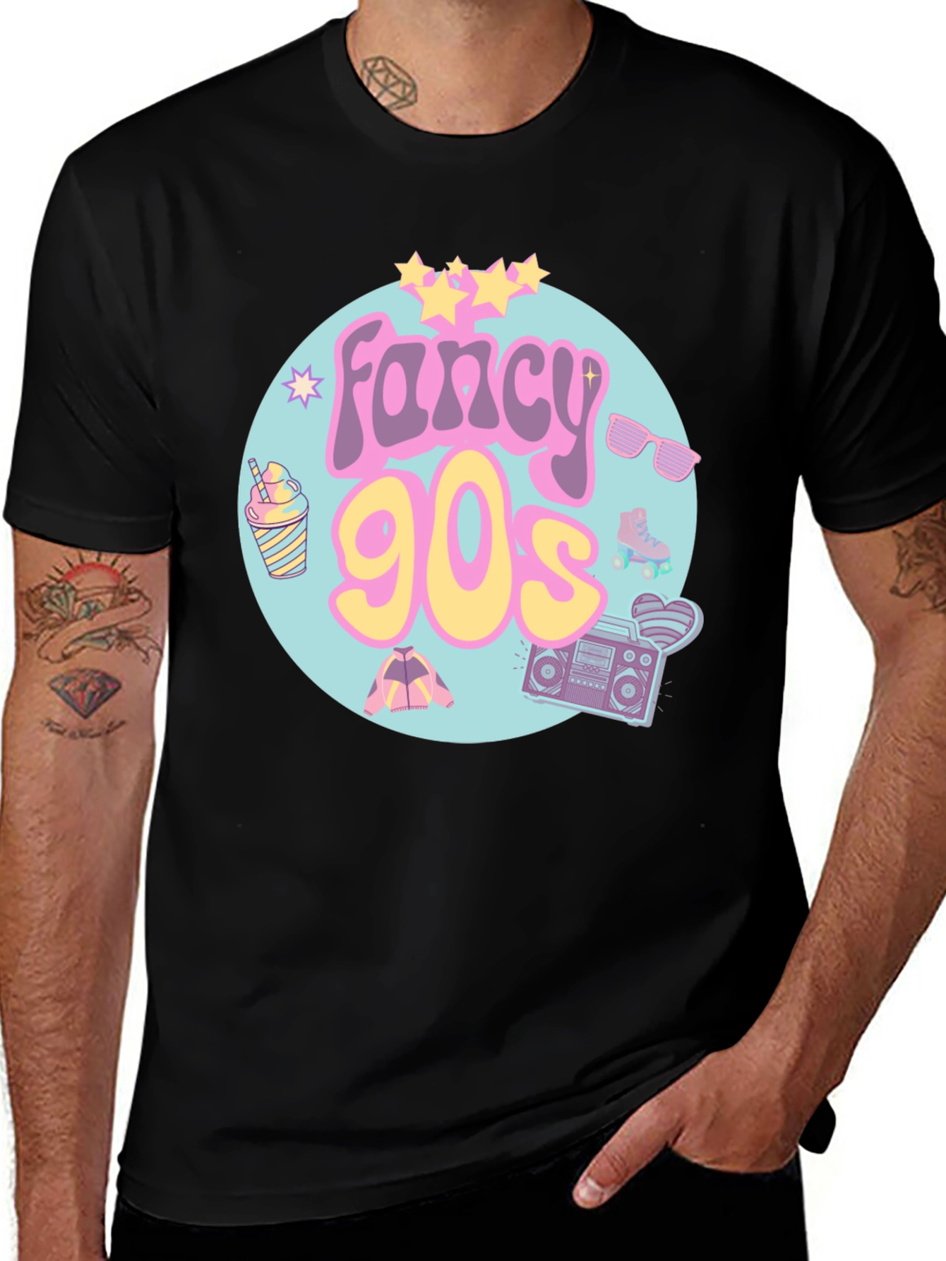Fancy 90s Graphic Tee - Retro Style