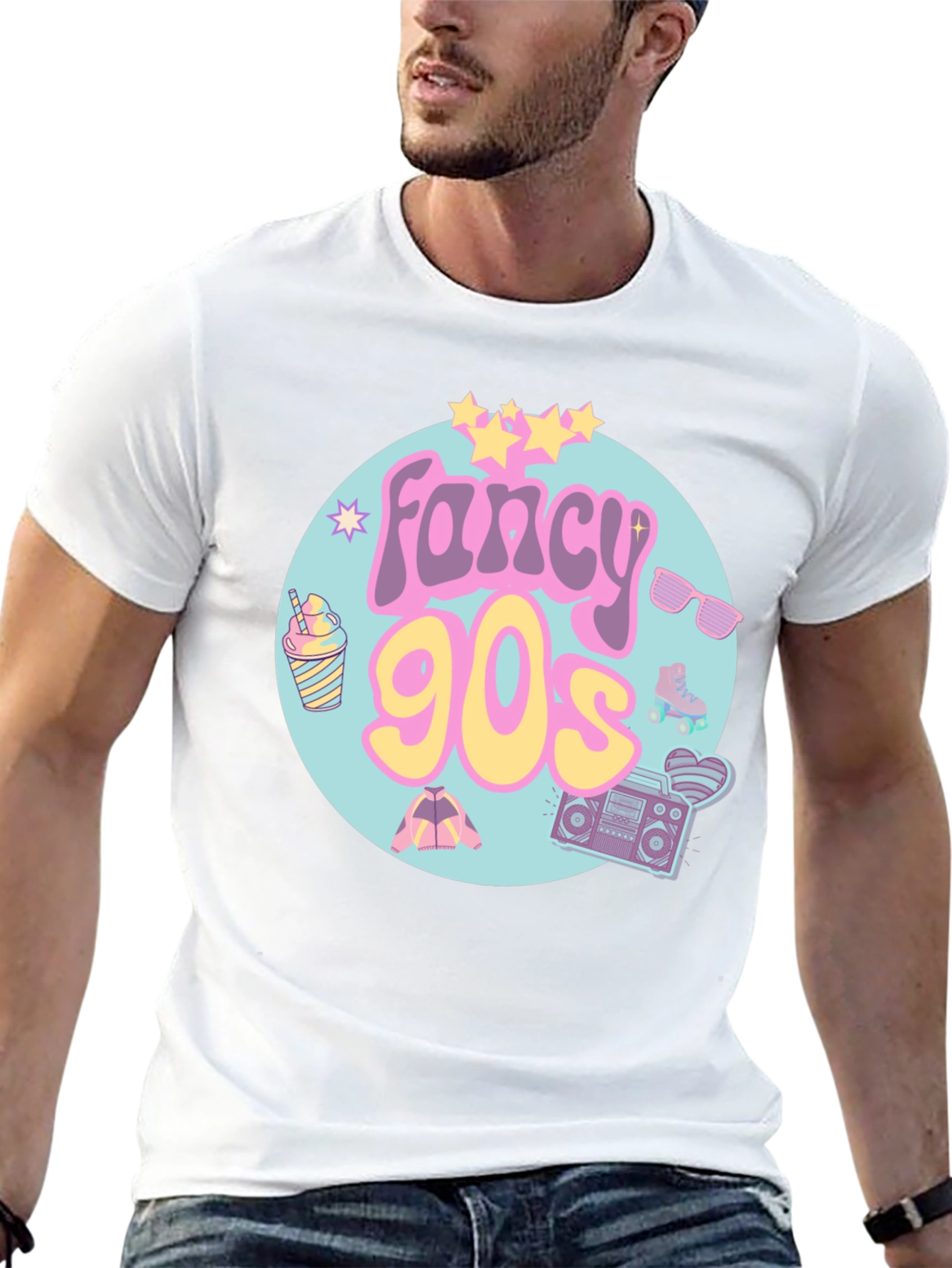 Fancy 90s Graphic Tee - Retro Style