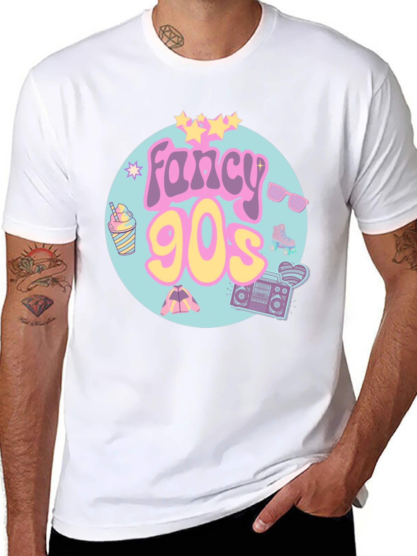 Fancy 90s Graphic Tee - Retro Style