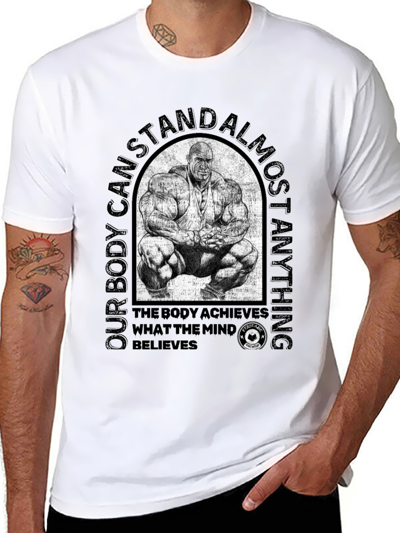 Bodybuilding Motivation T-Shirt - Achieve Anything