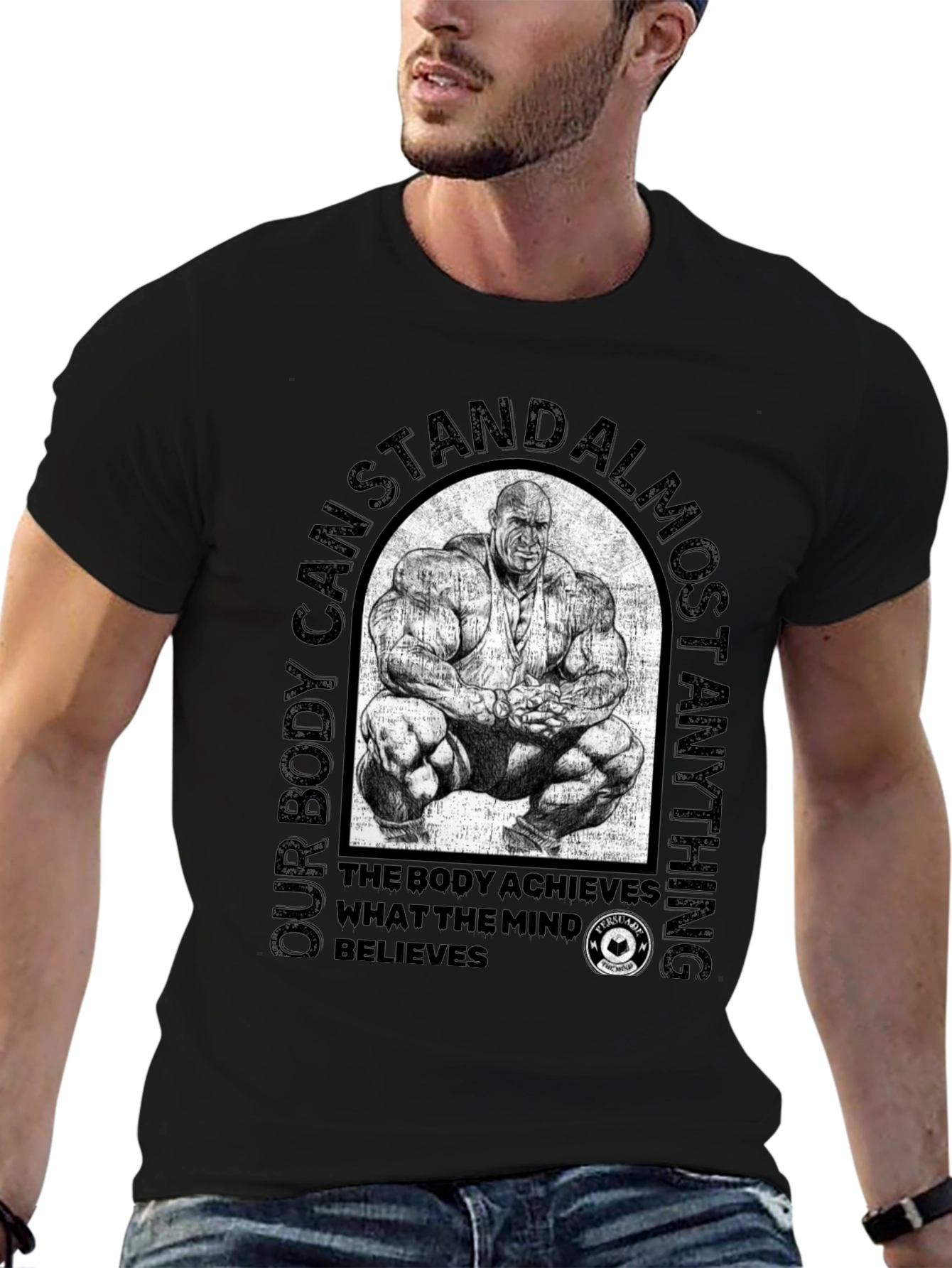 Bodybuilding Motivation T-Shirt - Achieve Anything