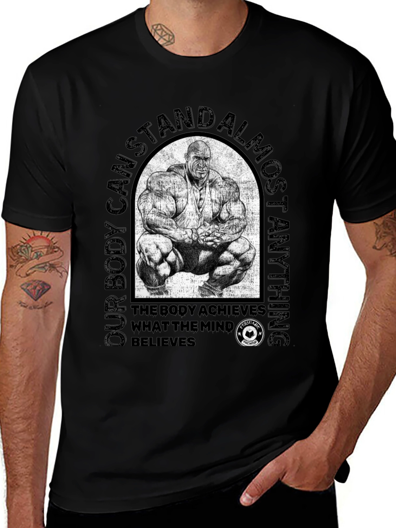 Bodybuilding Motivation T-Shirt - Achieve Anything