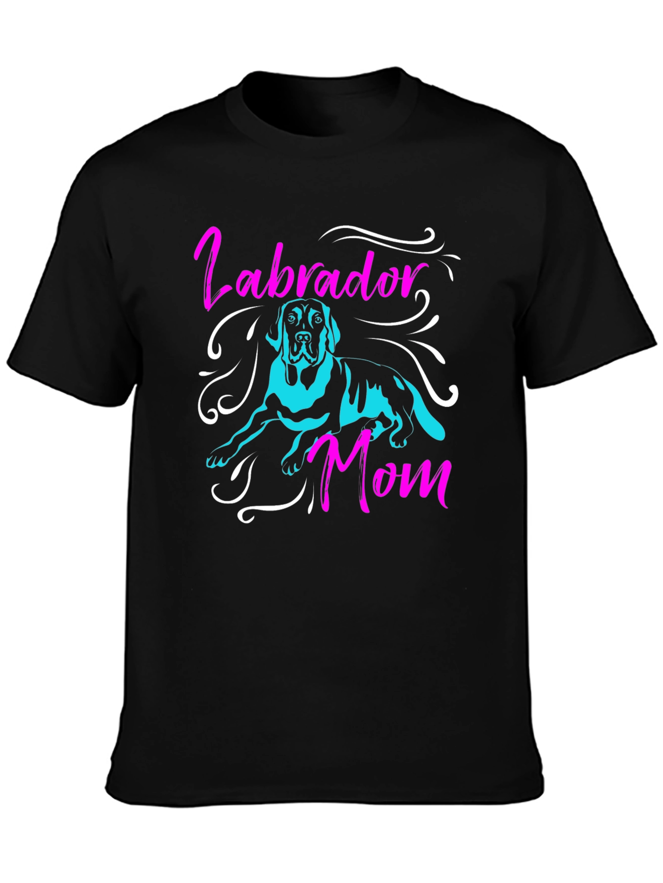 Labrador Mom Black T-Shirt