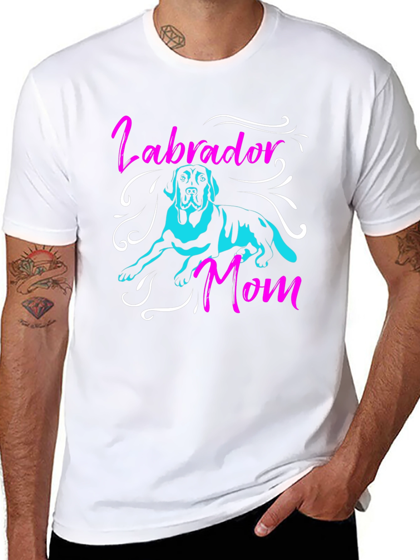 Labrador Mom Black T-Shirt