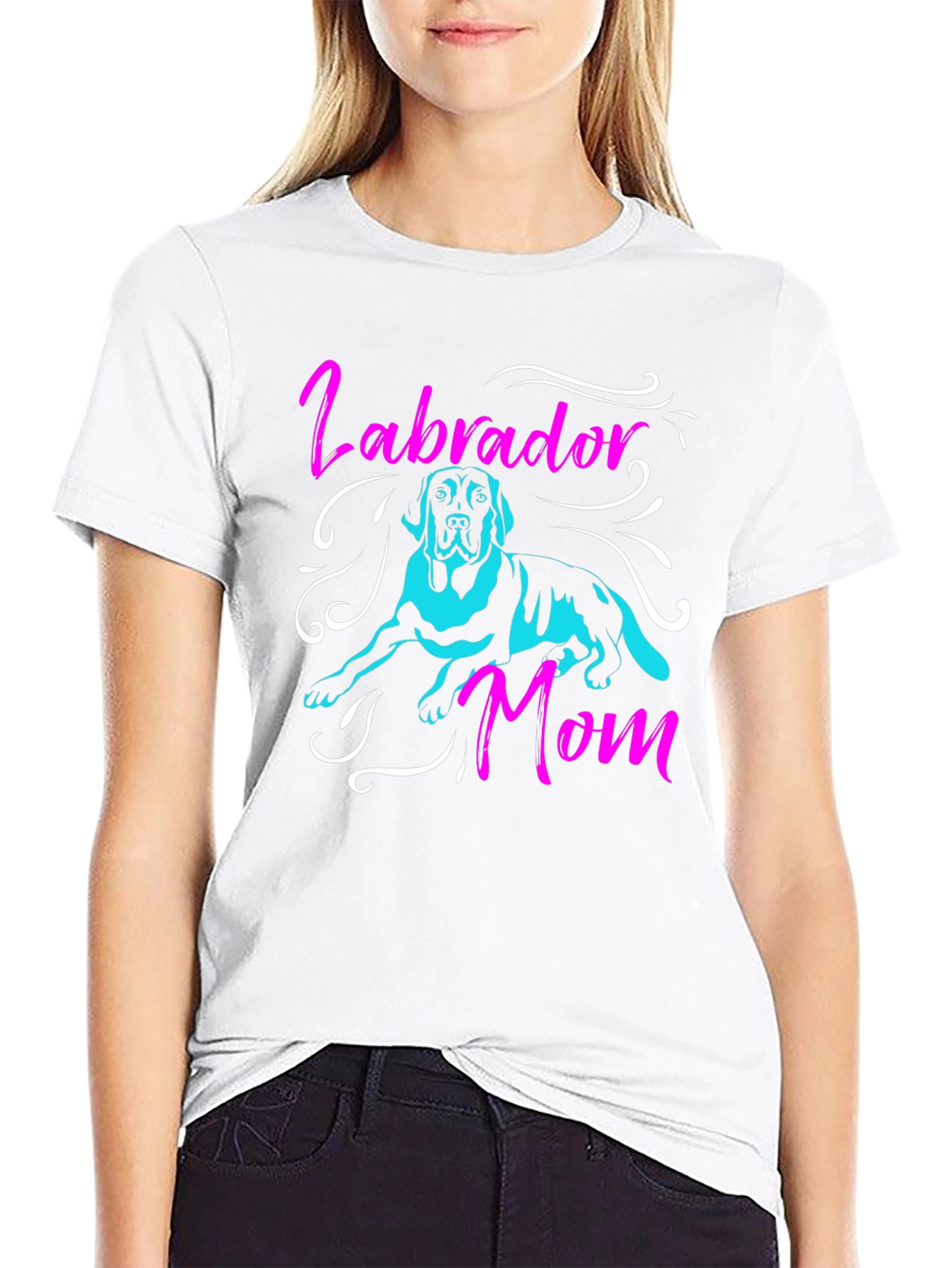 Labrador Mom Black T-Shirt