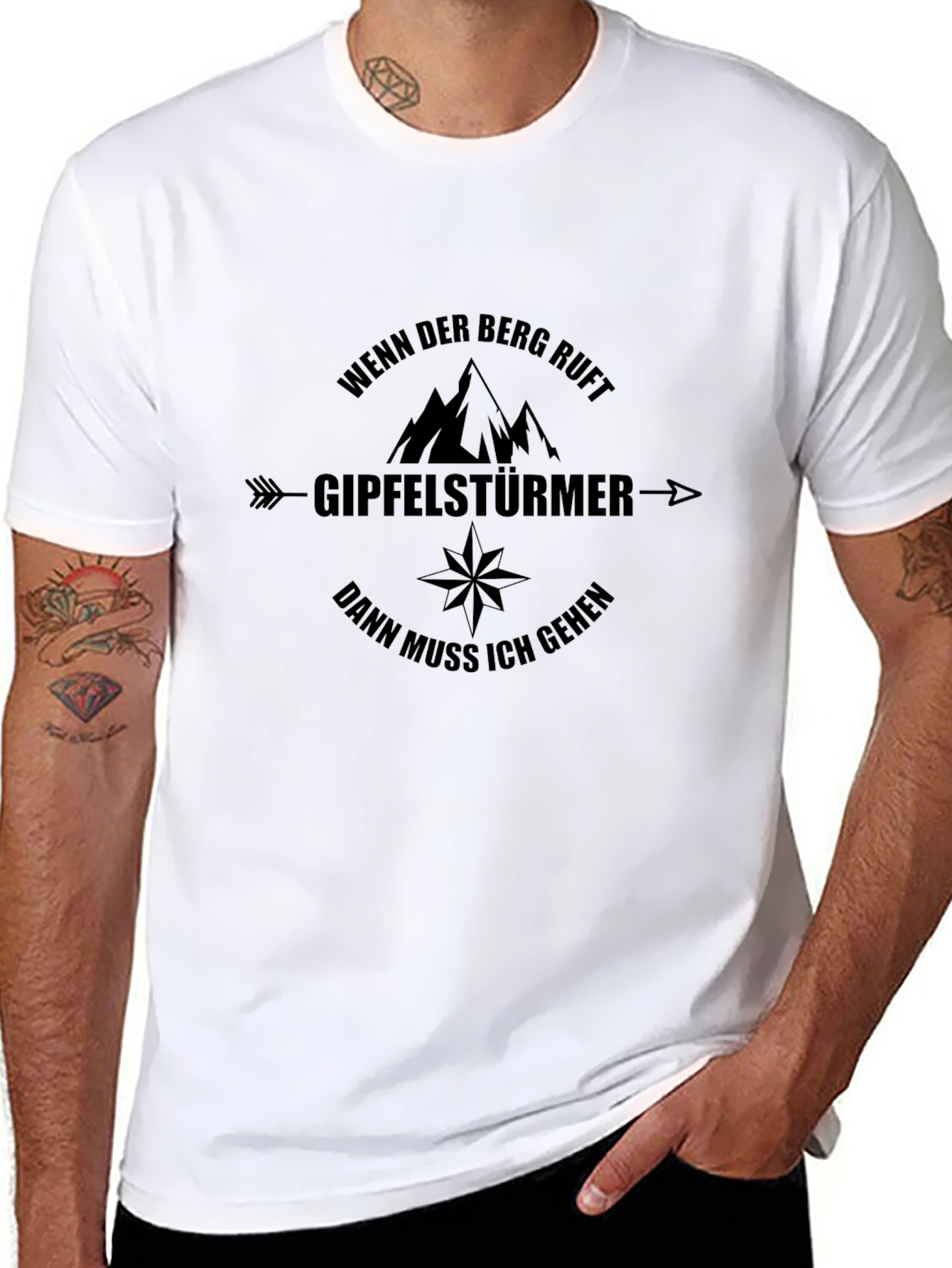 Mountain Climber Black T-Shirt - Adventure Awaits!