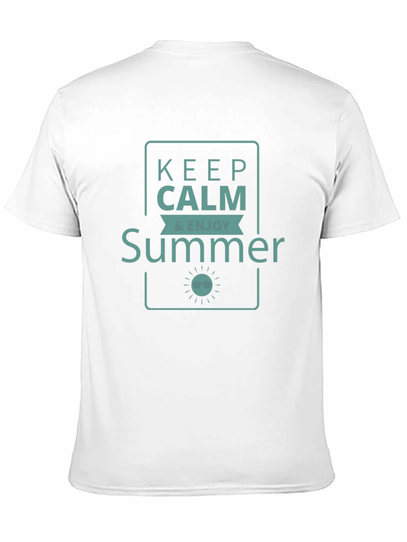 Keep Calm & Enjoy Summer Graphic T-Shirt - Black