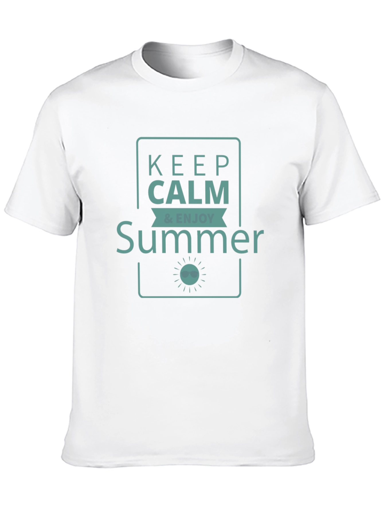 Keep Calm & Enjoy Summer Graphic T-Shirt - Black