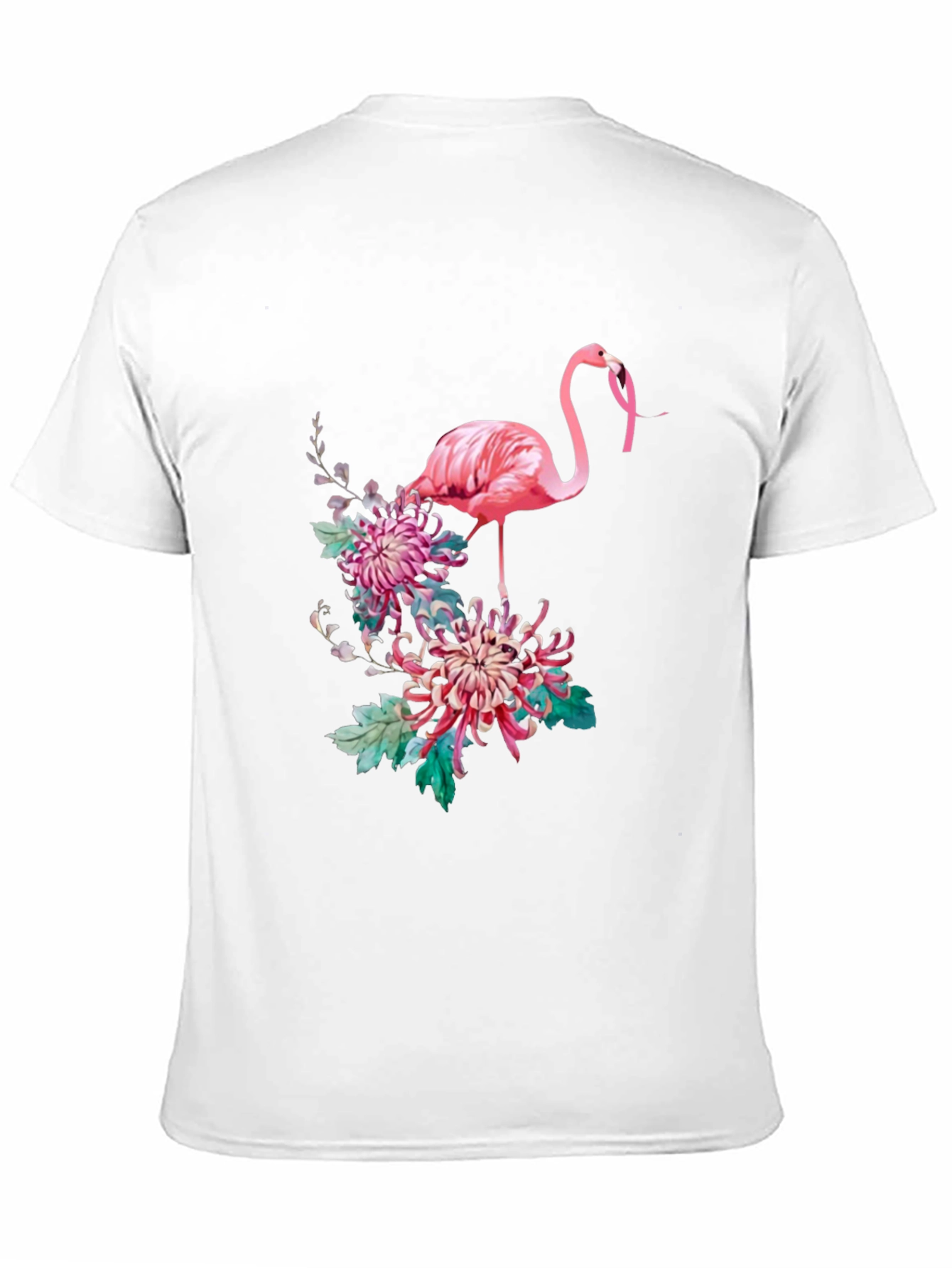 Pink Flamingo Floral Graphic Tee