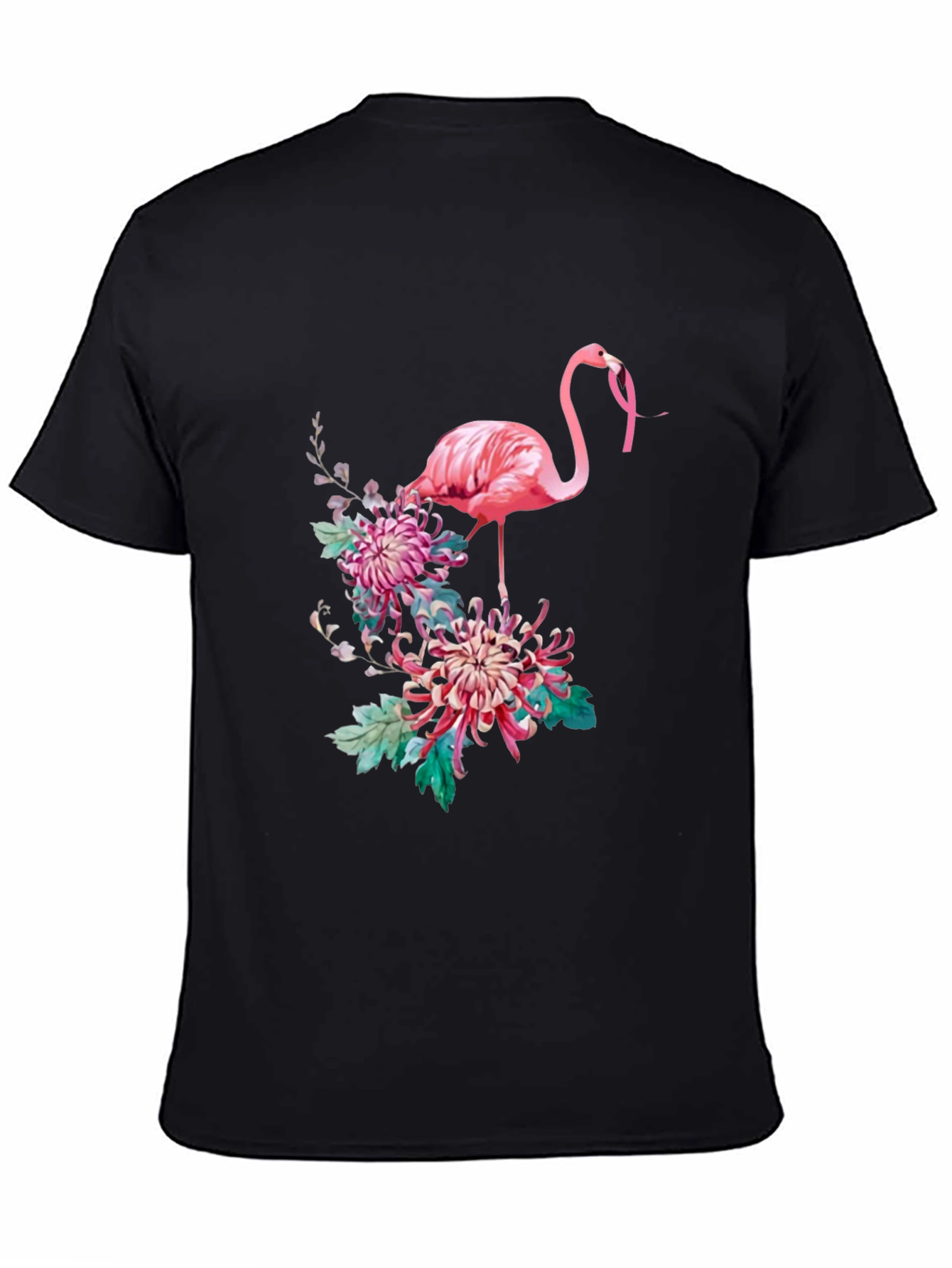 Pink Flamingo Floral Graphic Tee