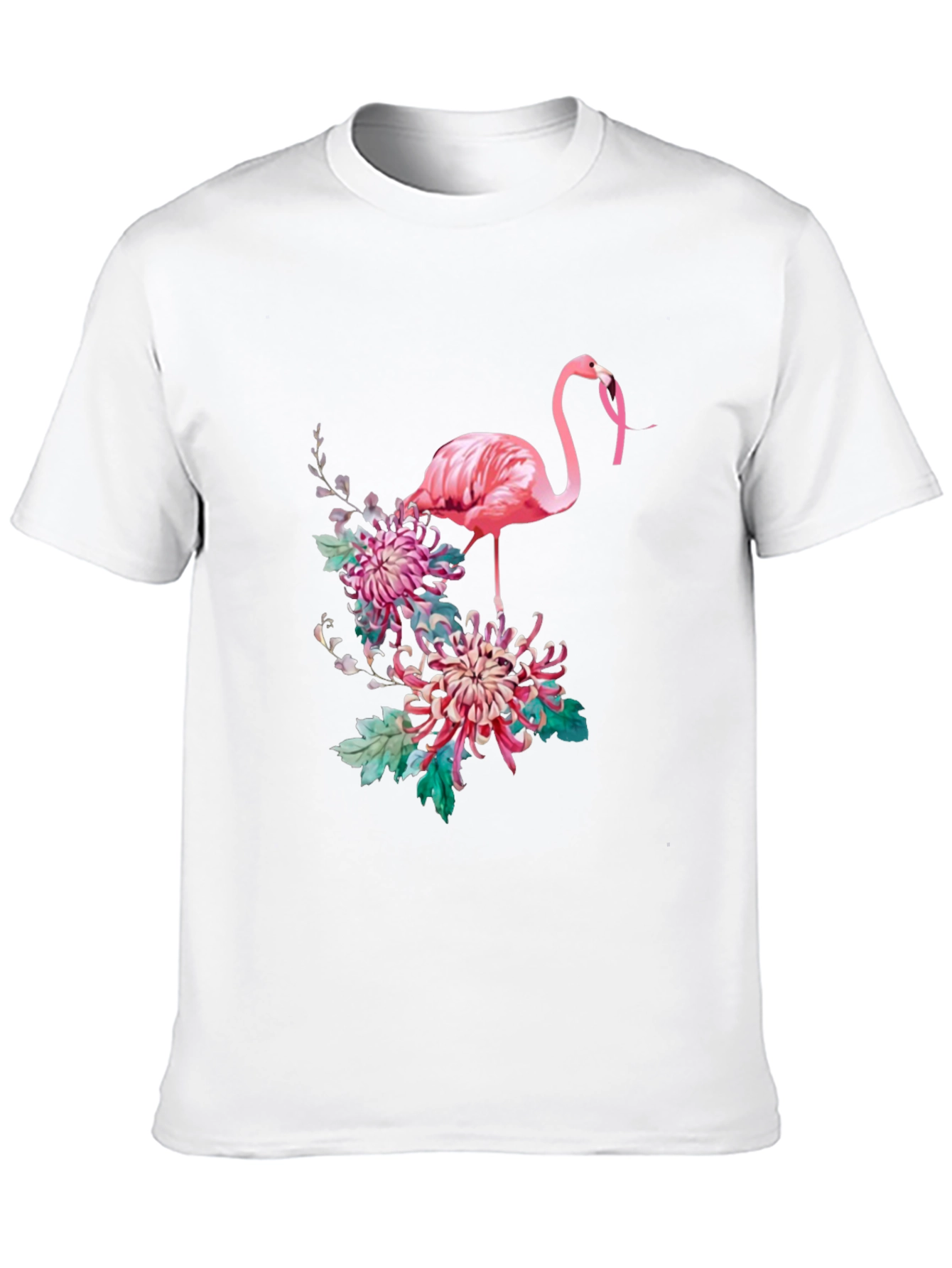 Pink Flamingo Floral Graphic Tee