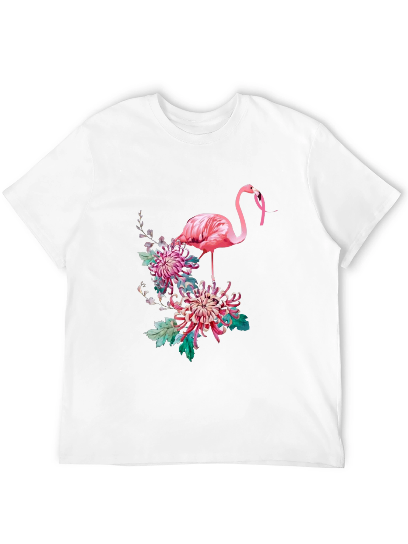 Pink Flamingo Floral Graphic Tee