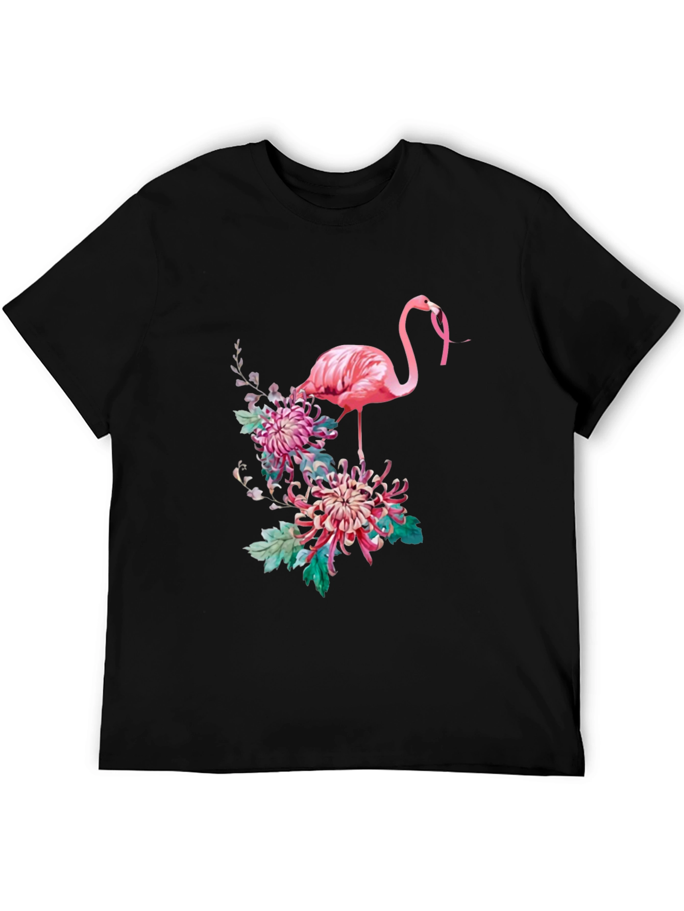 Pink Flamingo Floral Graphic Tee