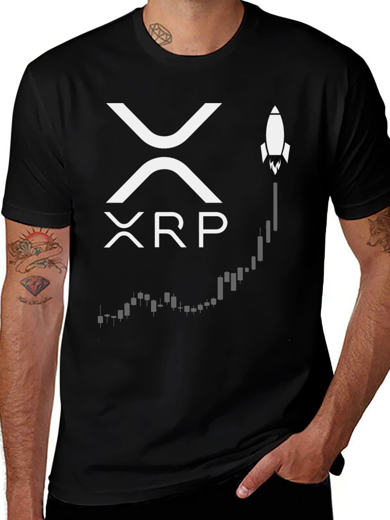 Ripple XRP Crypto Rocket T-Shirt
